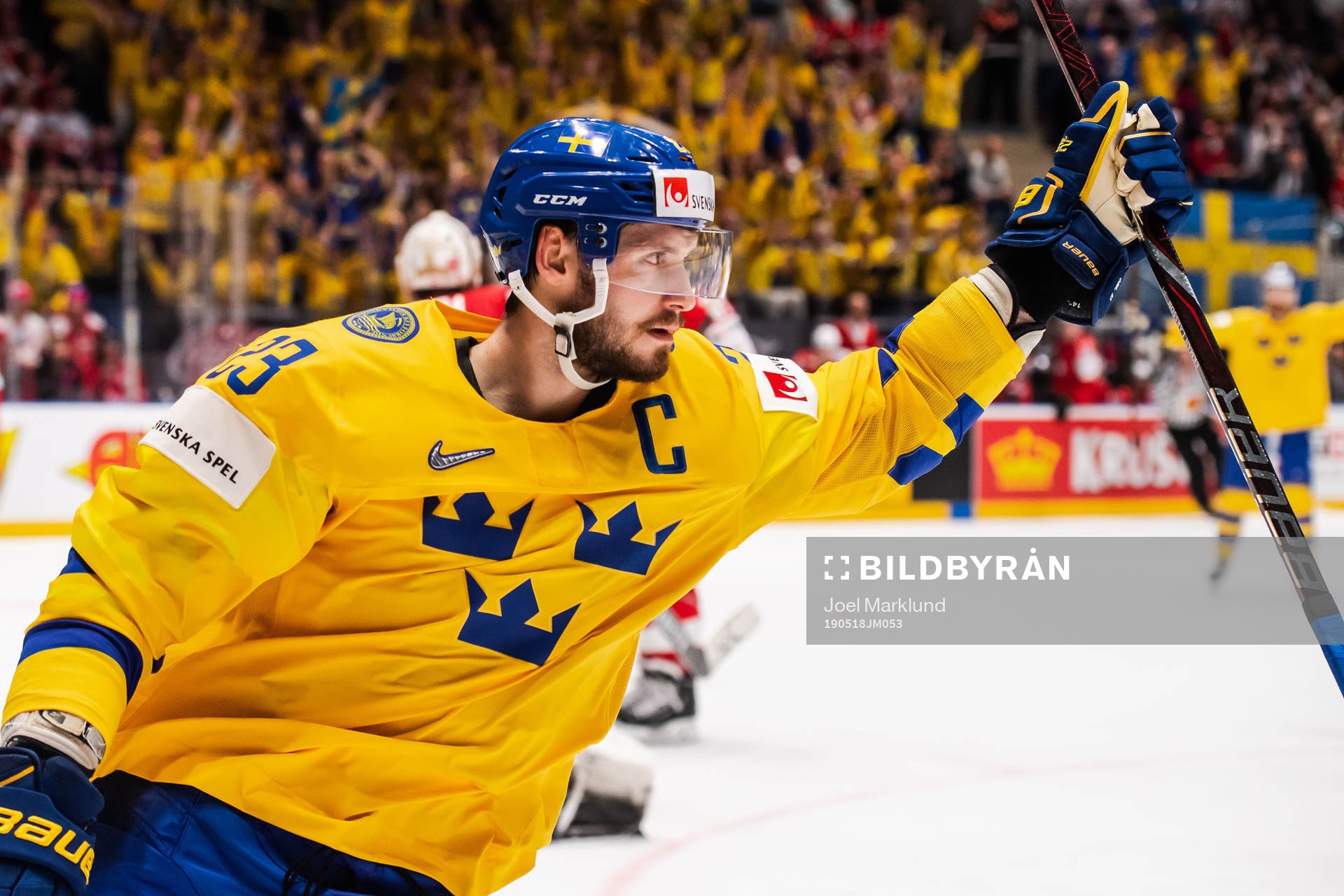 Oliver Ekman Larsson of Sweden celebrates