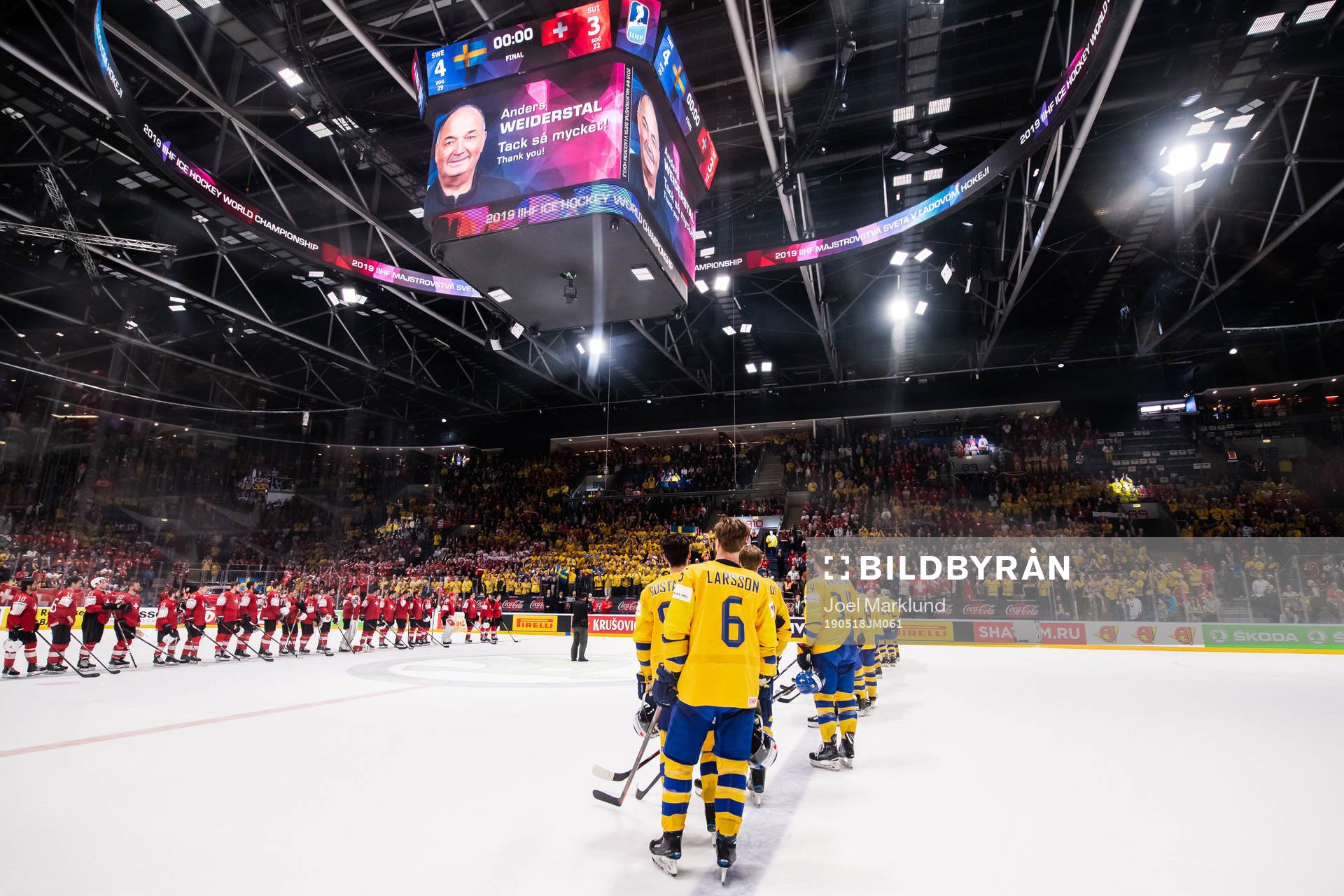 Equipment manager Anders Weiderstål of Sweden is given