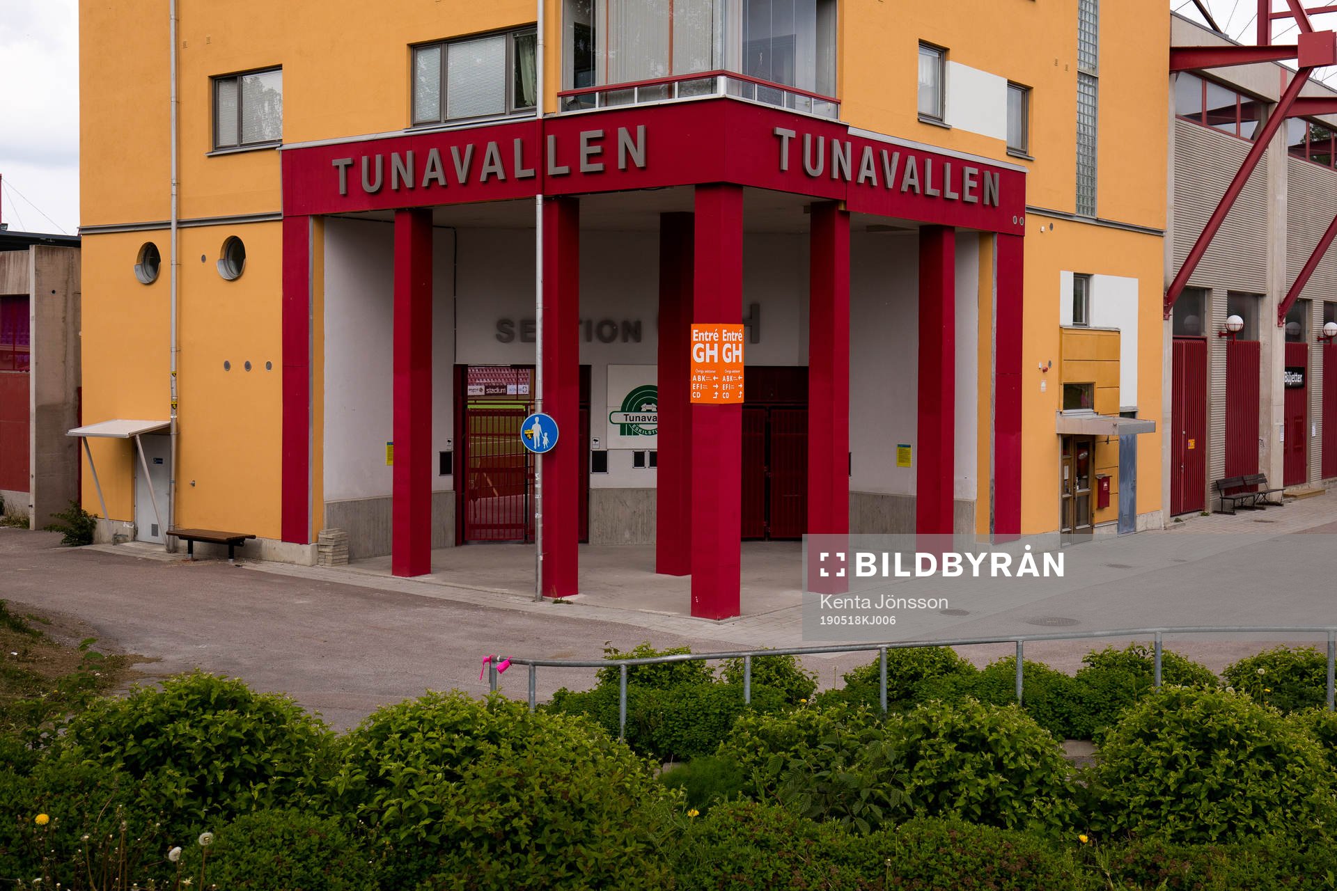 Exteriör av Tunavallen