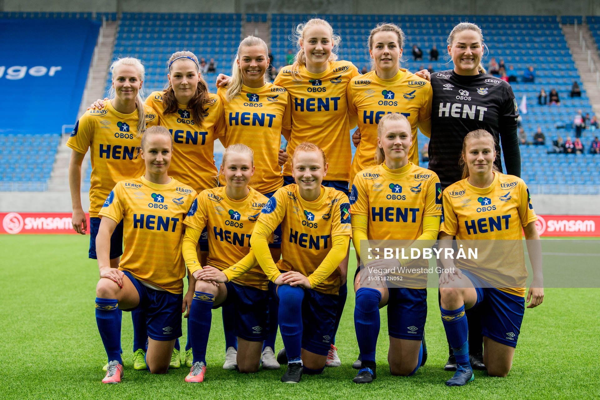 Mali Næss (2nd row), Elen Melhus, Malin Sunde, Emilie