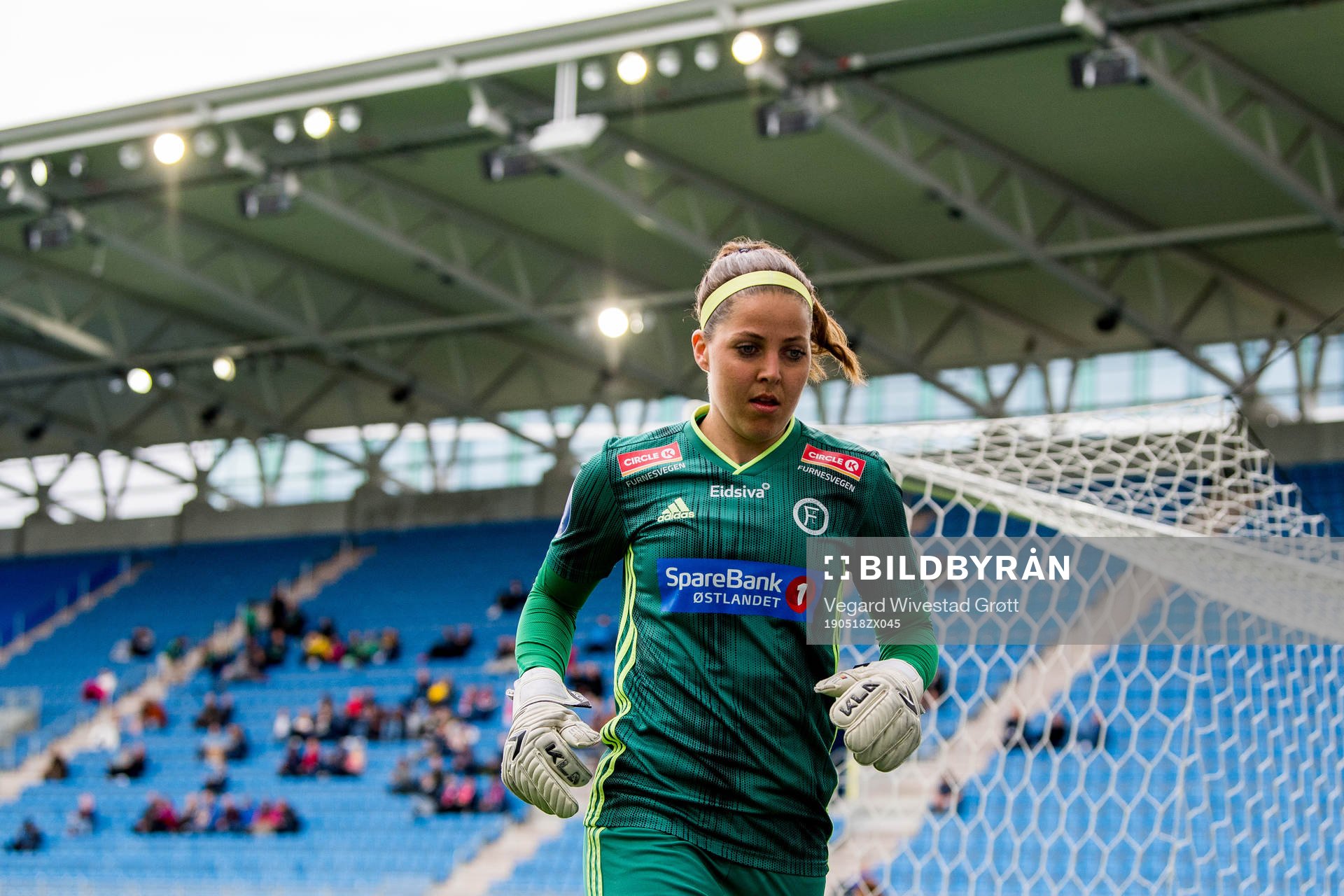 Goalkeeper Lene Lauve of Fart during the Toppserien football match between Fart and Trondheims-Ørn on May 18, 2019 in Oslo.