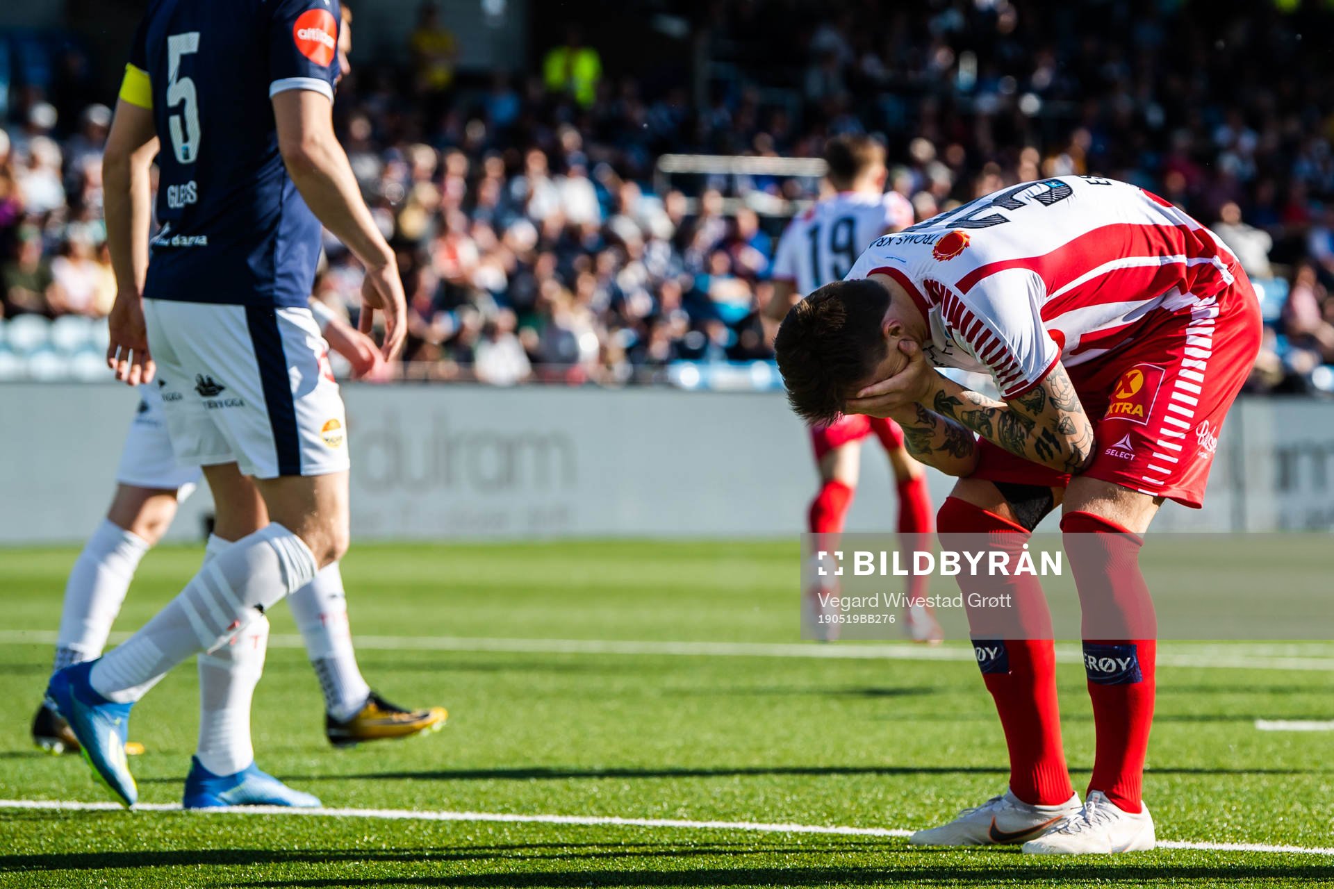 Runar Espejord of Tromsø looks dejected