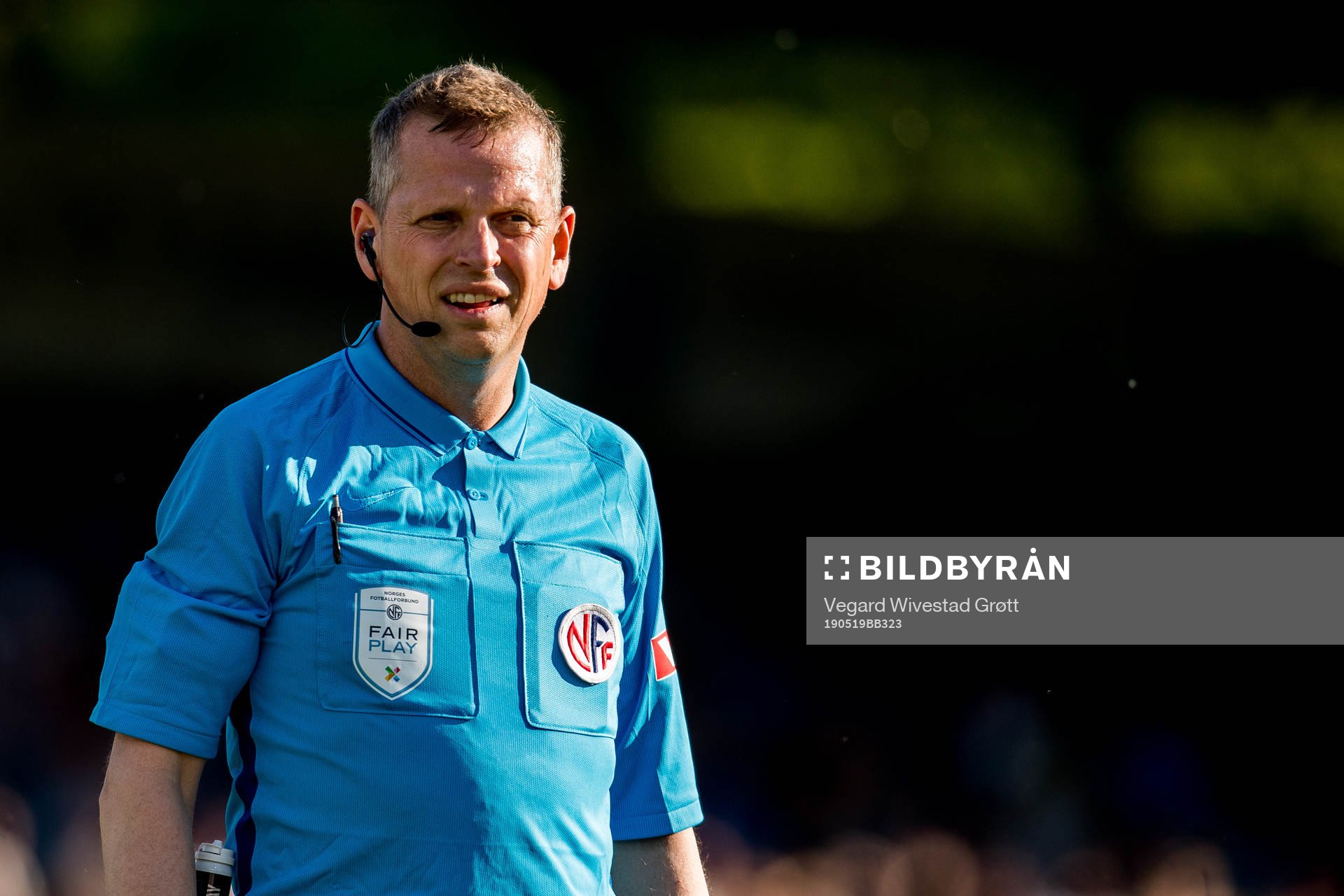 Trygve Kjensli, referee, during the Eliteserien football match between Strømsgodset and Tromsø on May 19, 2019 in Drammen.