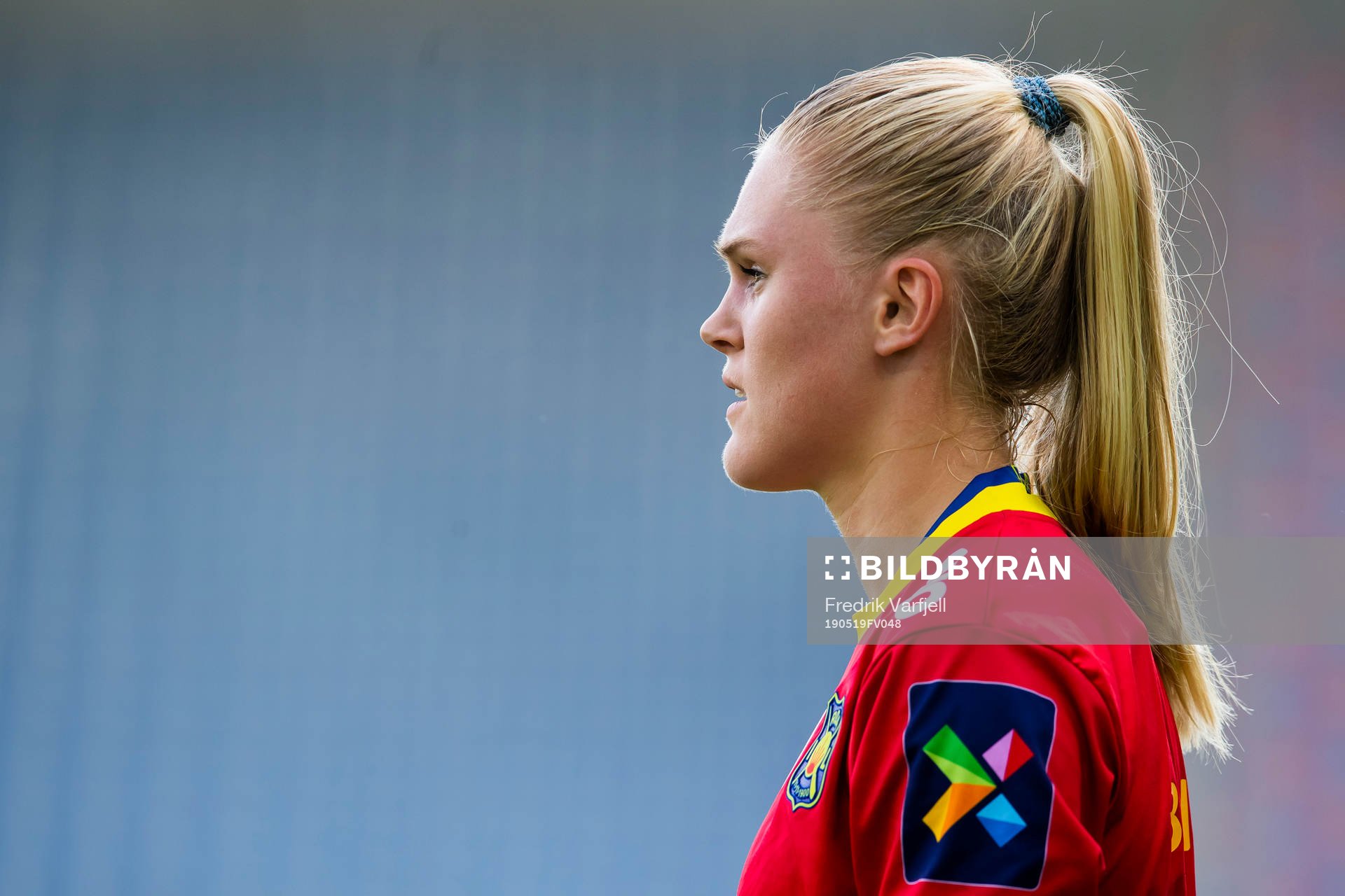 Kristine Leine of Røa during the Toppserien football match between Røa and Avaldsnes on May 19, 2019 in Oslo. 