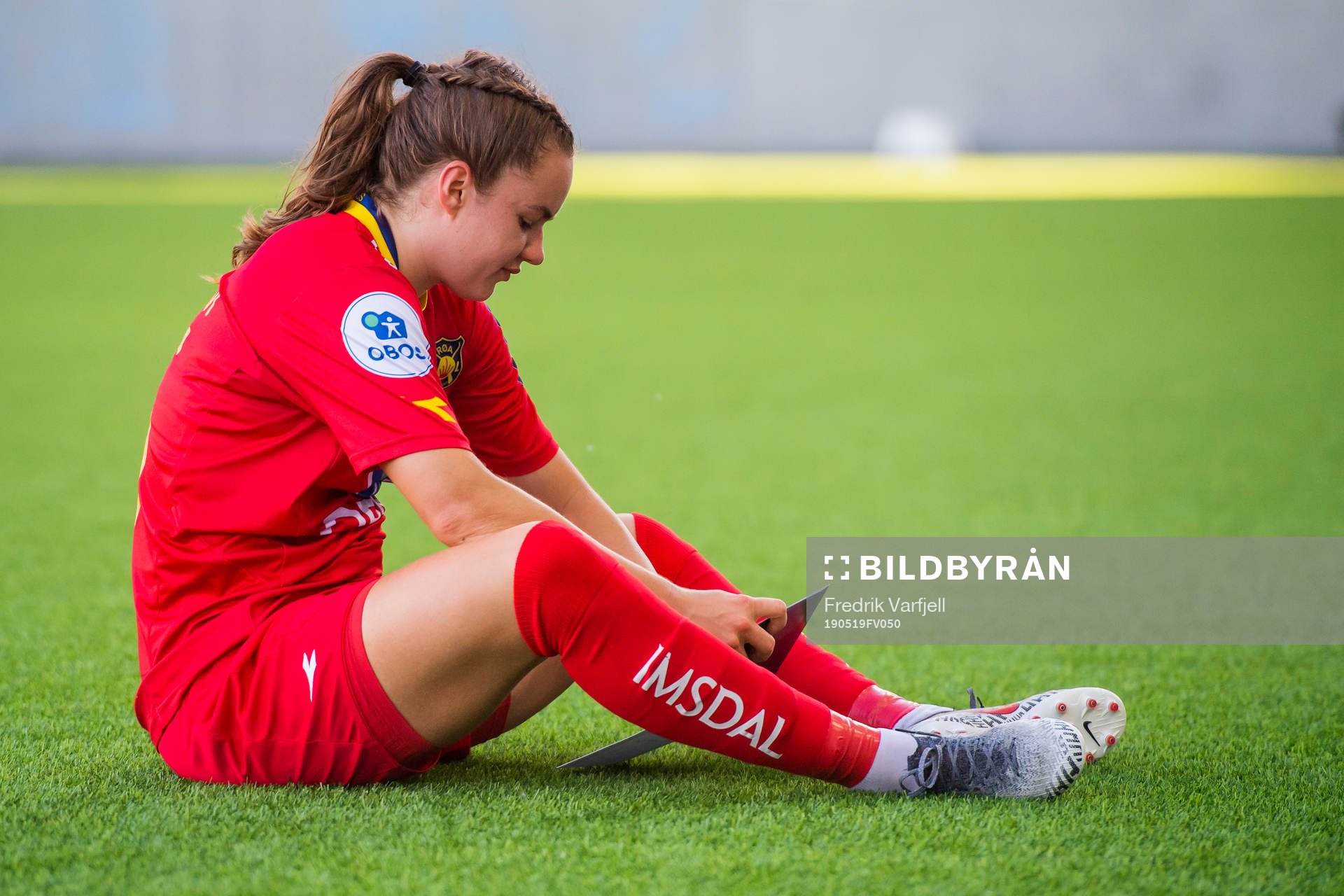 Rebecka Holum of Røa looks dejected