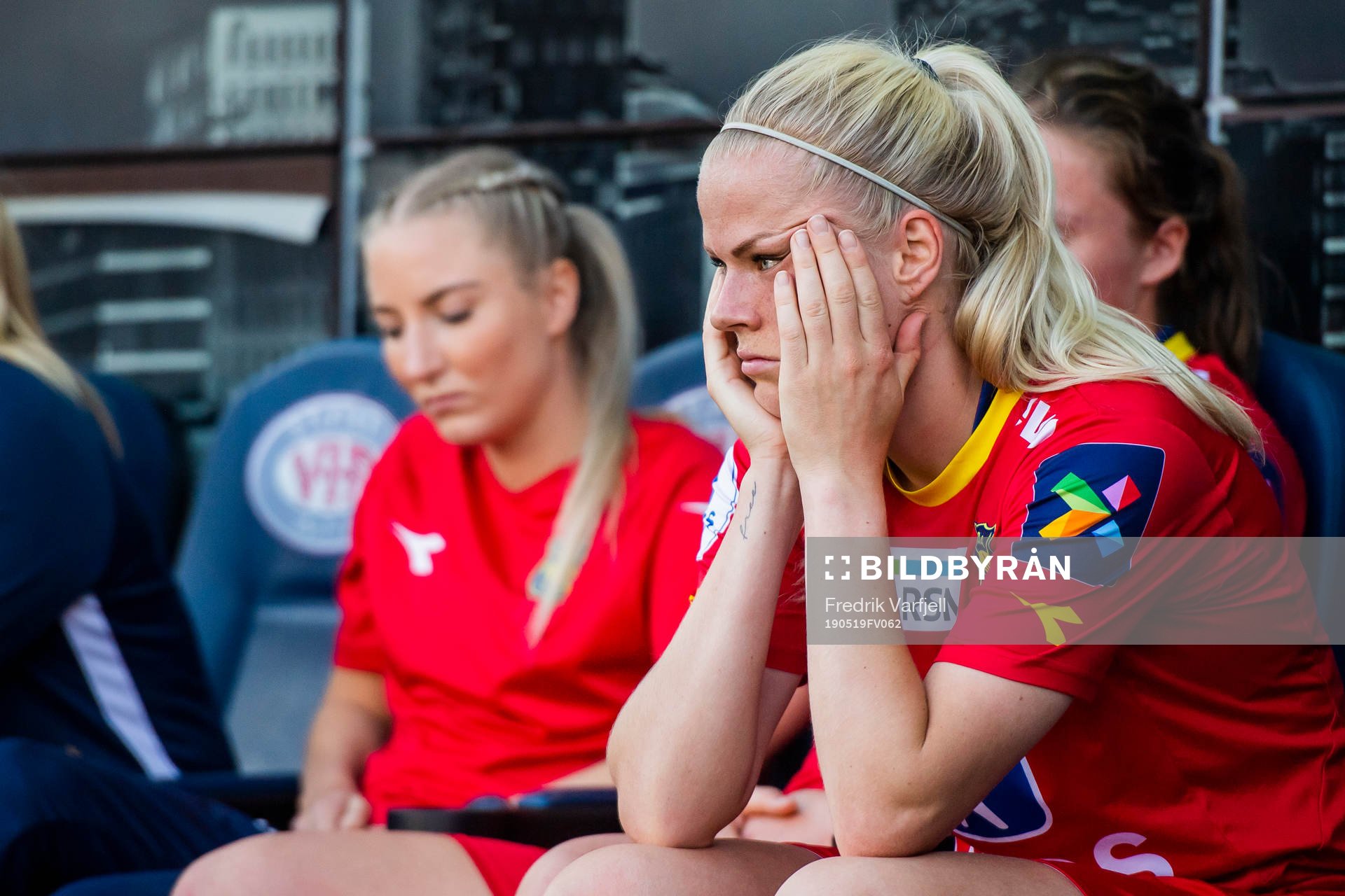 Kamilla Aabel of Røa looks dejected