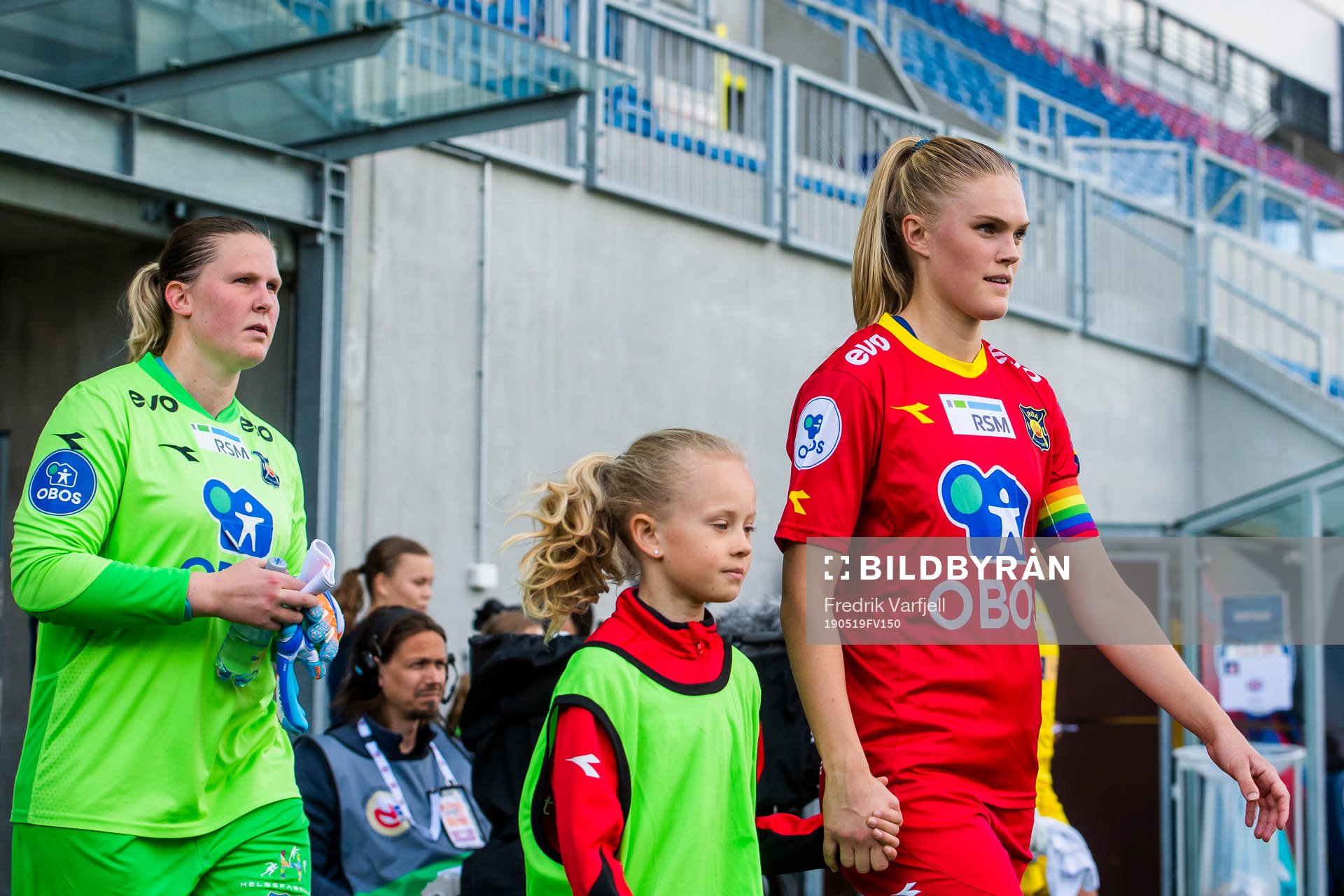Goalkeeper Kirvil Sundsfjord and Kristine Leine of Røa
