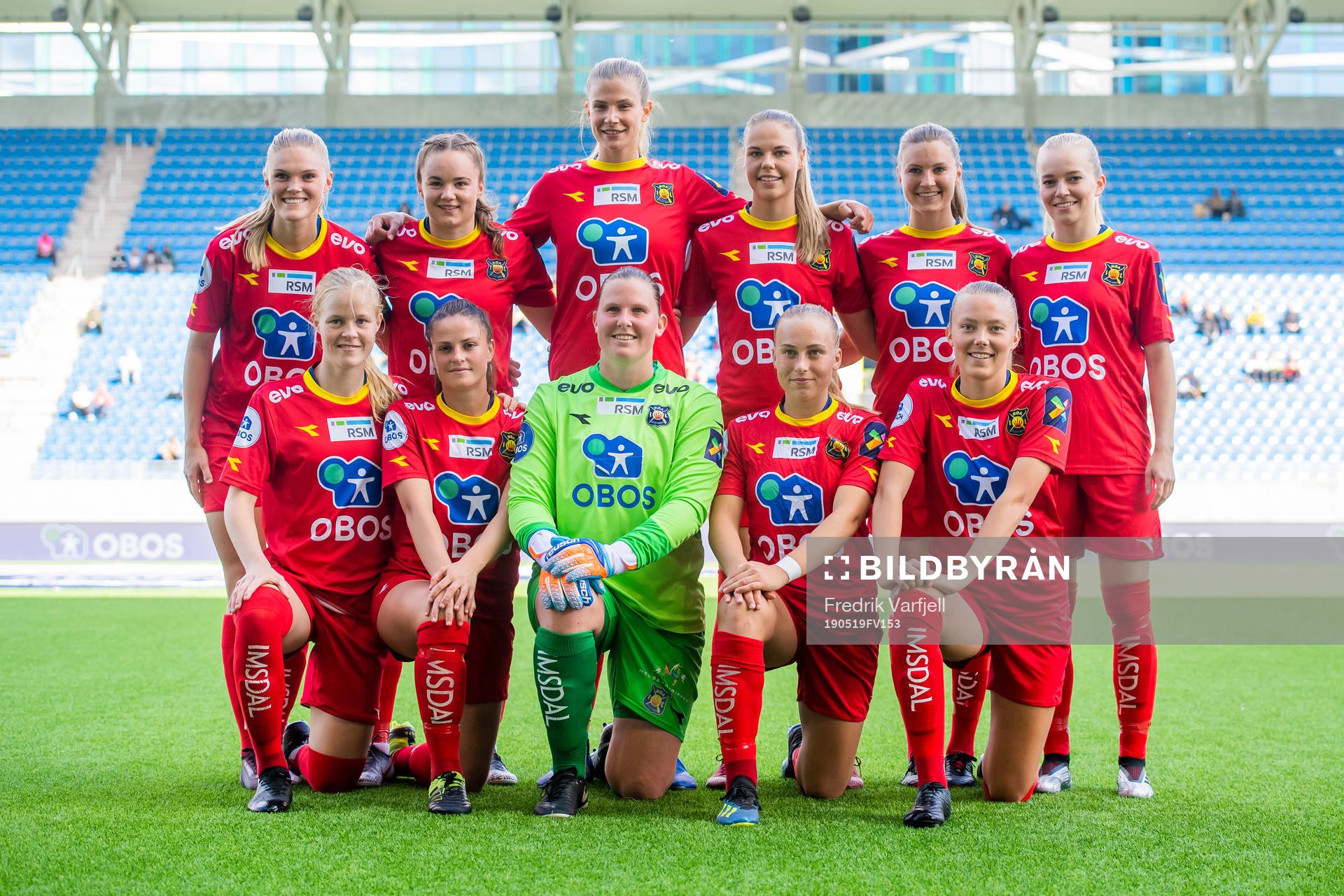 The starting eleven of Røa Kristine Leine, Rebecka Holum,