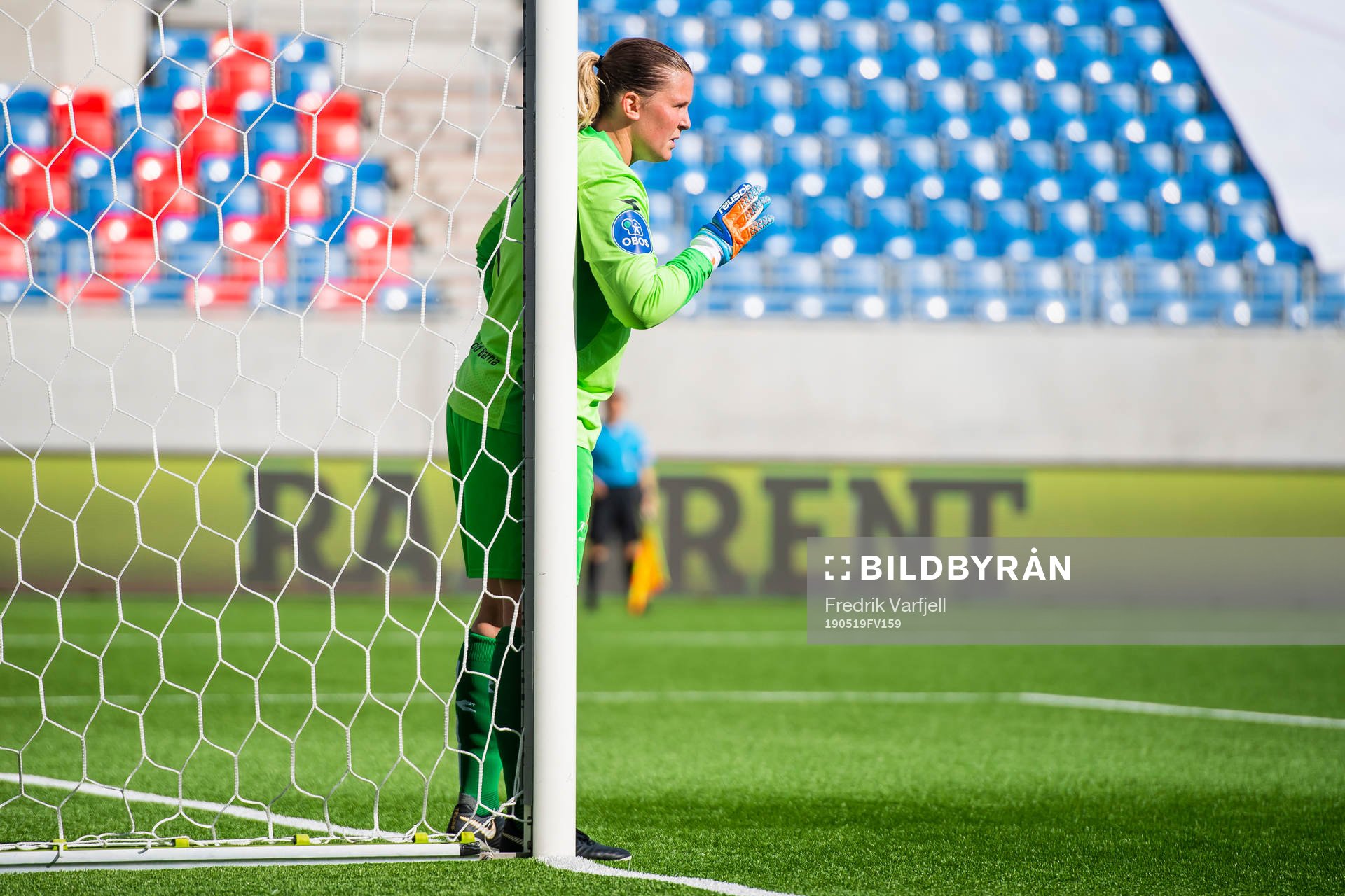 Goalkeeper Kirvil Sundsfjord of Røa during the Toppserien football match between Røa and Avaldsnes on May 19, 2019 in Oslo. 
