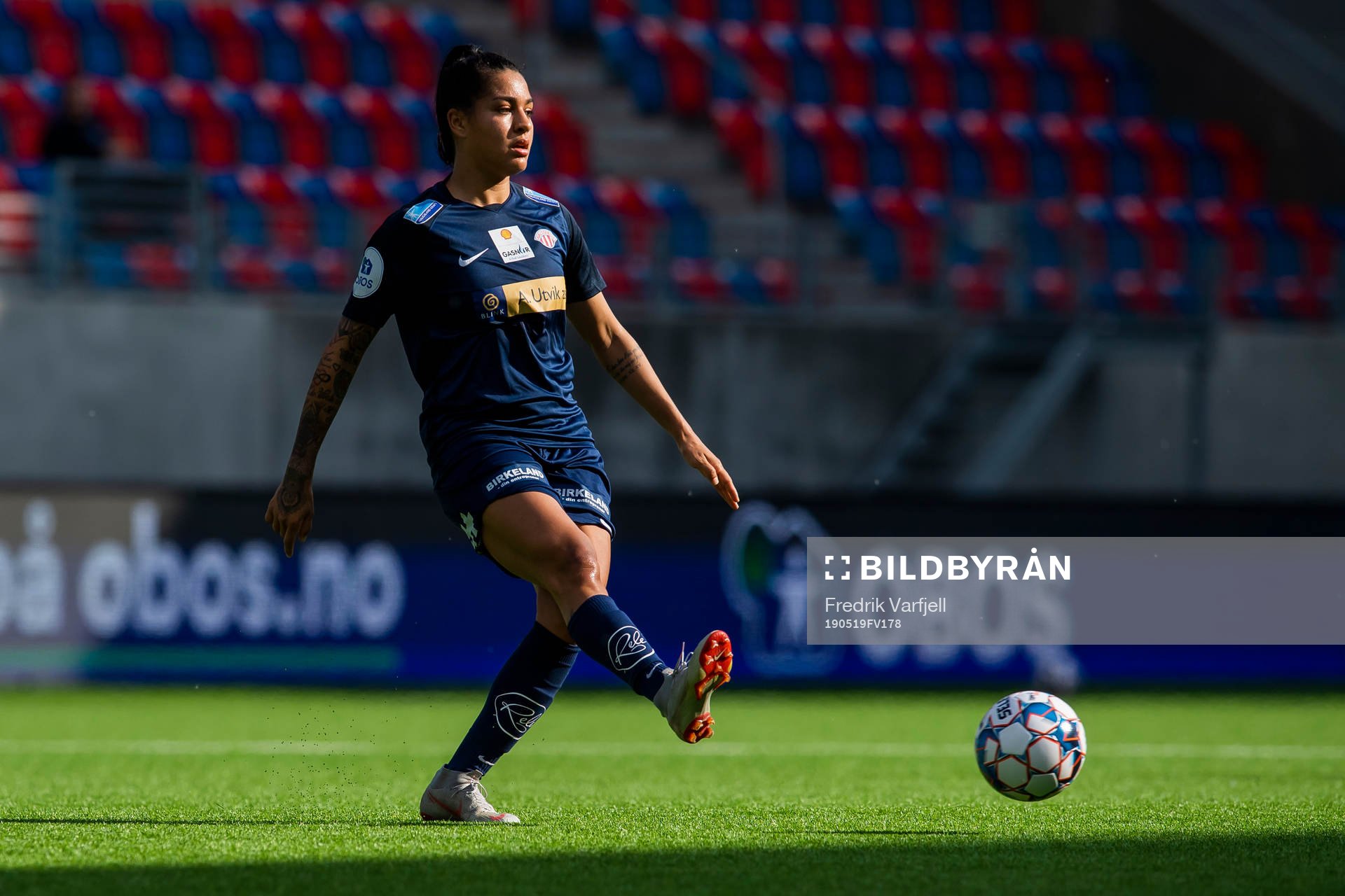 Brena De Oliveira of Avaldsnes during the Toppserien football match between Røa and Avaldsnes on May 19, 2019 in Oslo. 