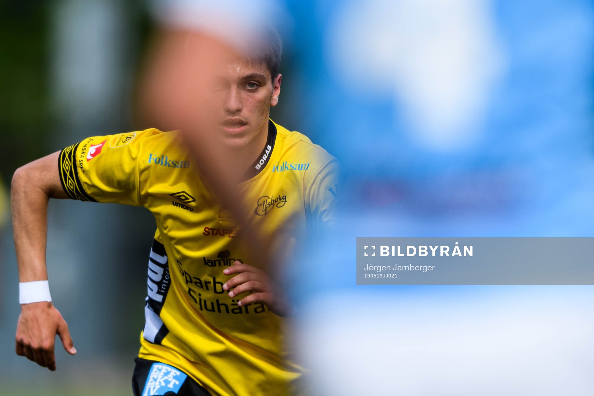 Elfsborgs Endrit Kutllovci under fotbollsmatchen i U17 Allsvenskan mellan Elfsborg och Malmö FF den 19 maj 2019 i Borås.
