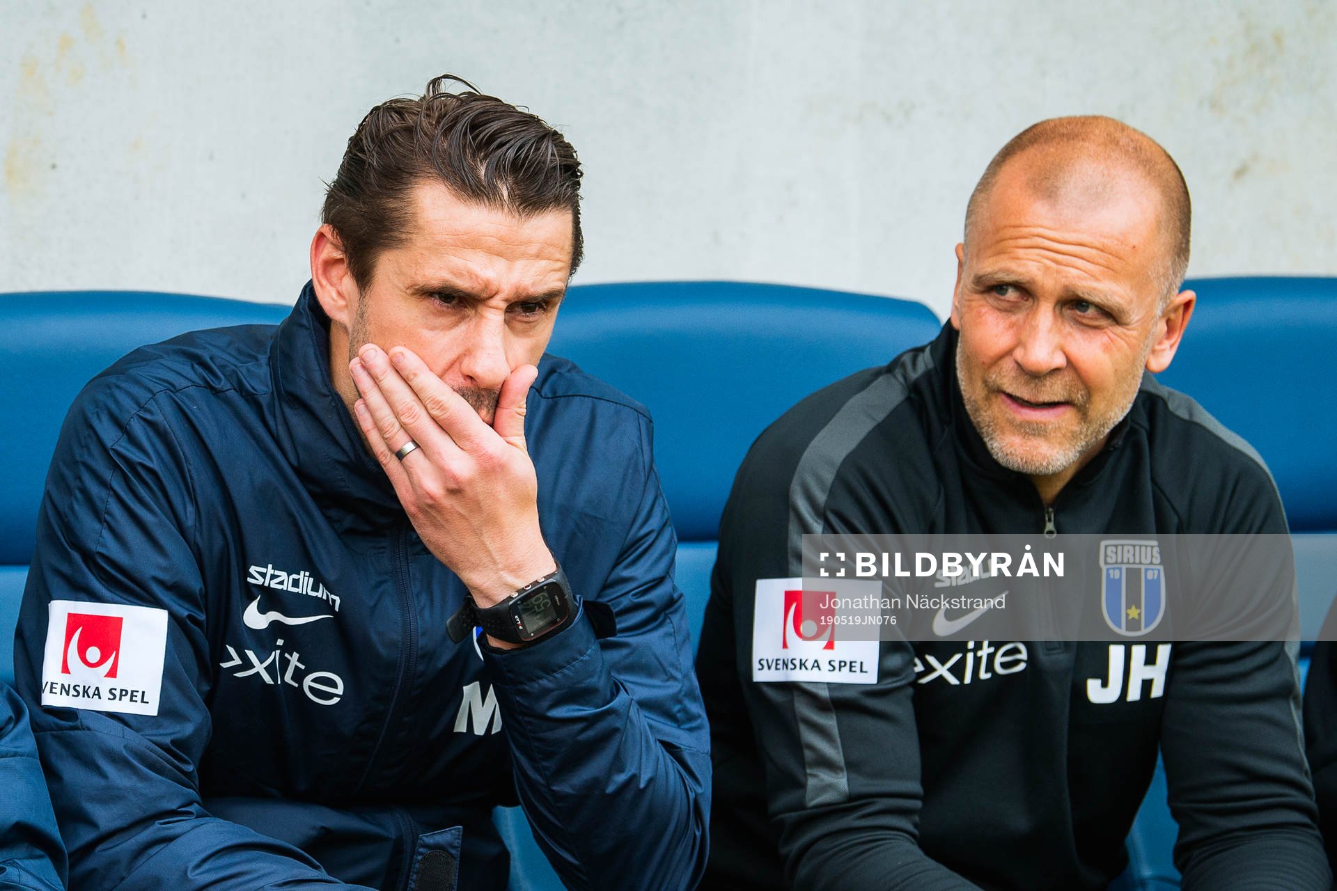 Sirius tränare Mirza Jelecak och fystränare Johan