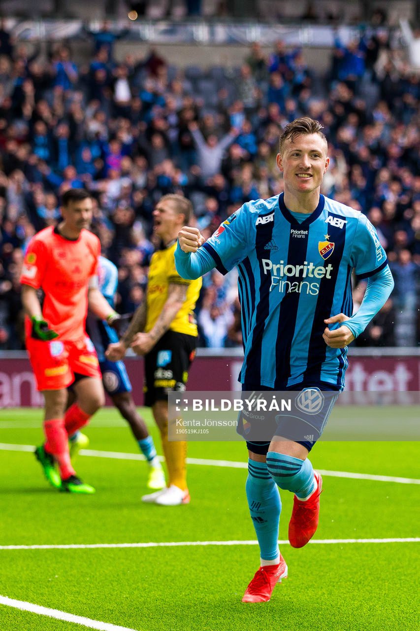 Djurgårdens Fredrik Ulvestad jublar