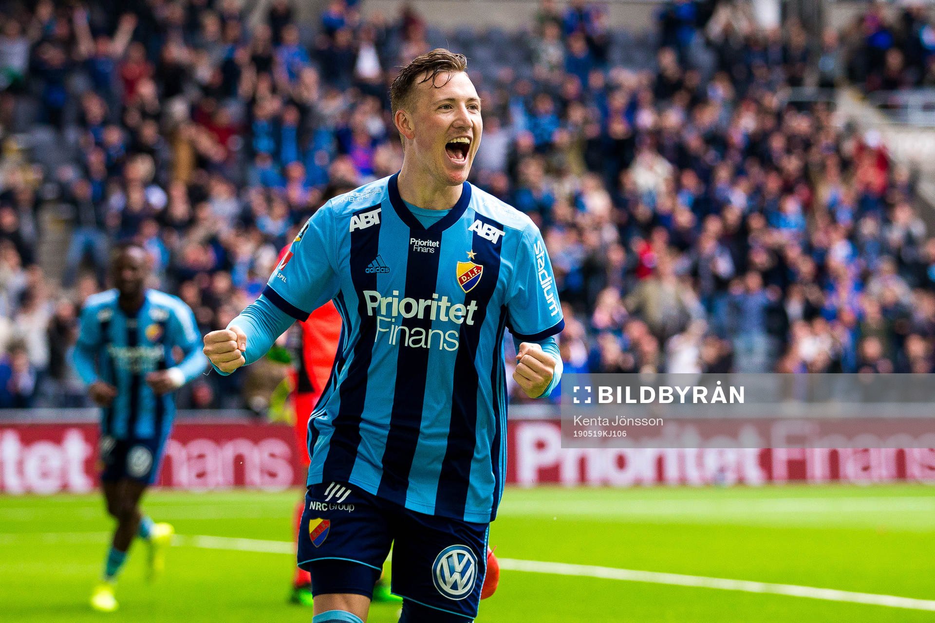 Djurgårdens Fredrik Ulvestad jublar