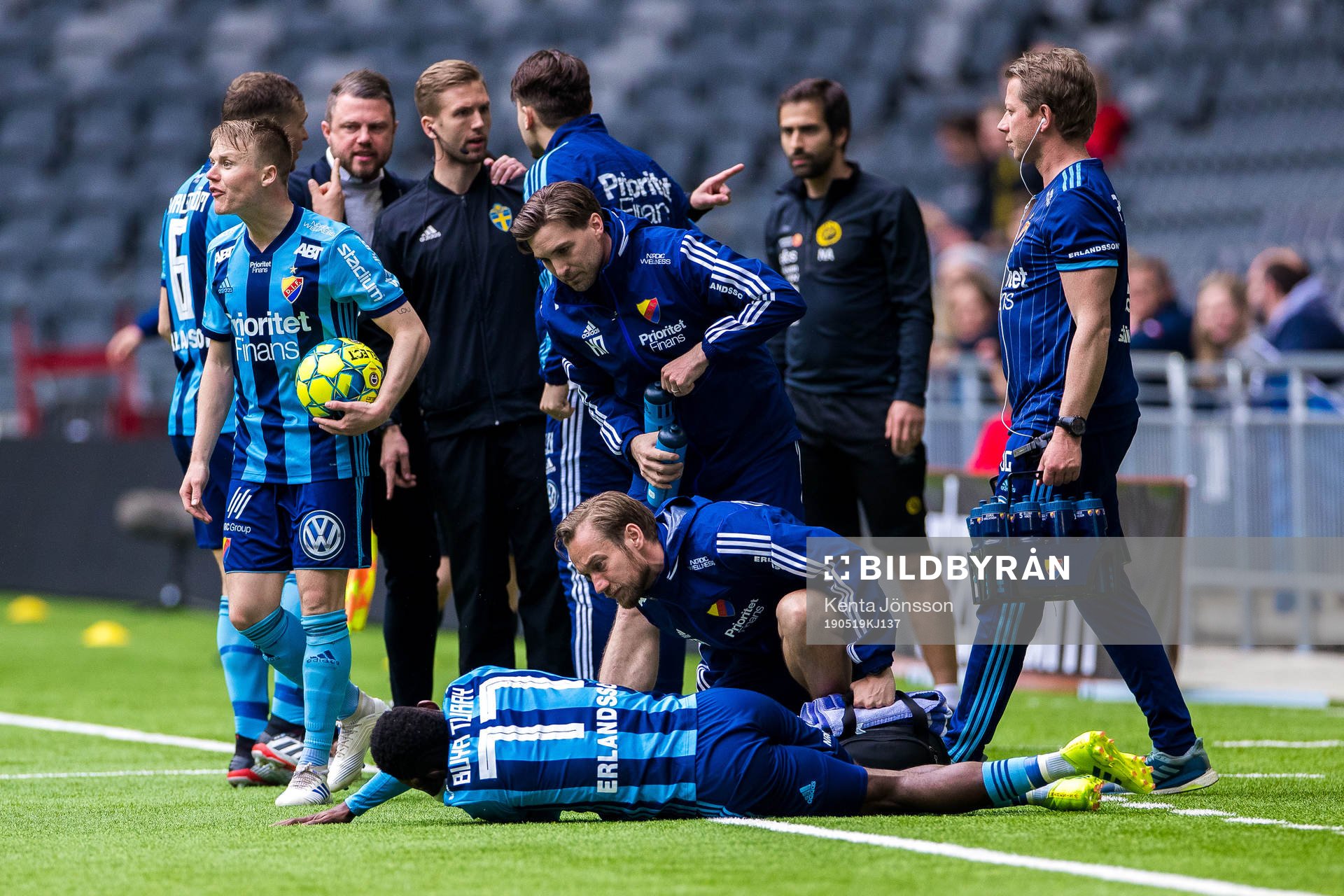 Djurgårdens Mohamed Buya Turay har skadat sig