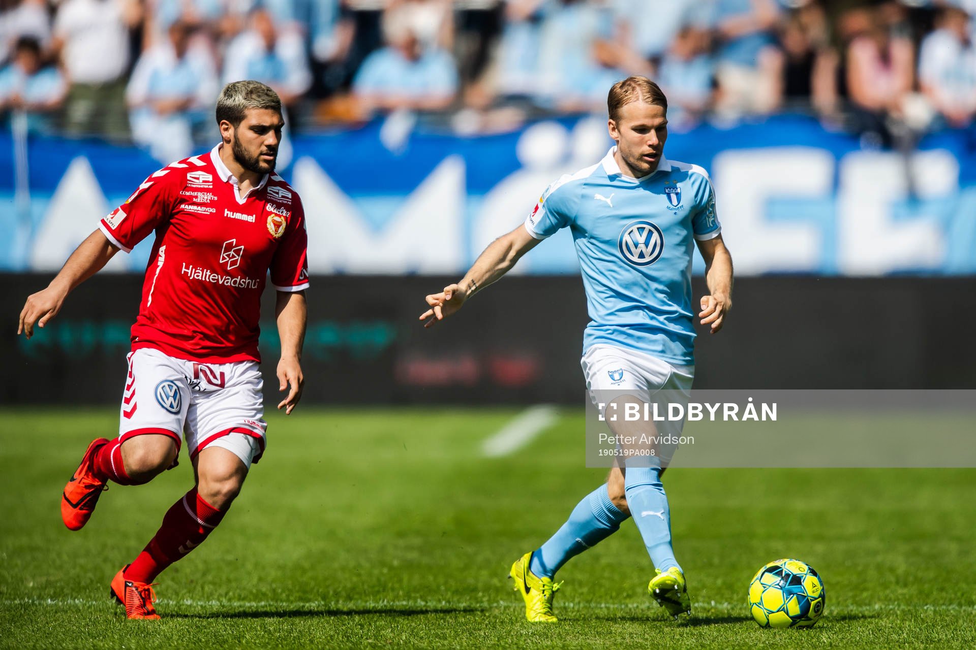Kalmars Moestafa El Kabir och Malmö FFs Oscar Lewicki