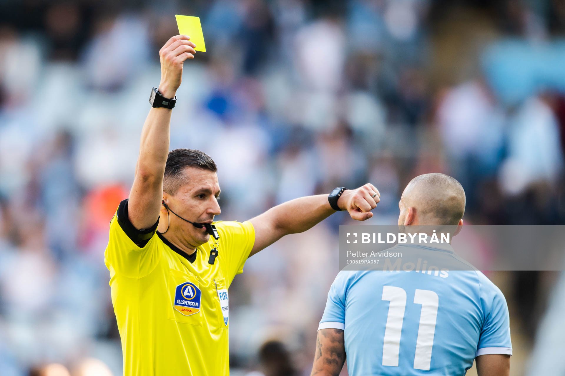 Malmö FFs Guillermo Molins tilldelas en varning av domare