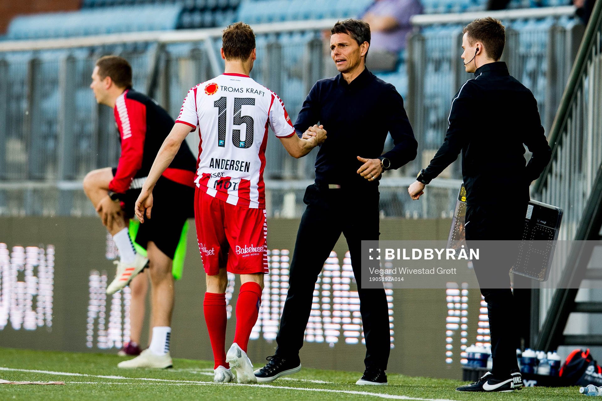Magnus Andersen and Simo Valakari, head coach of Tromsø