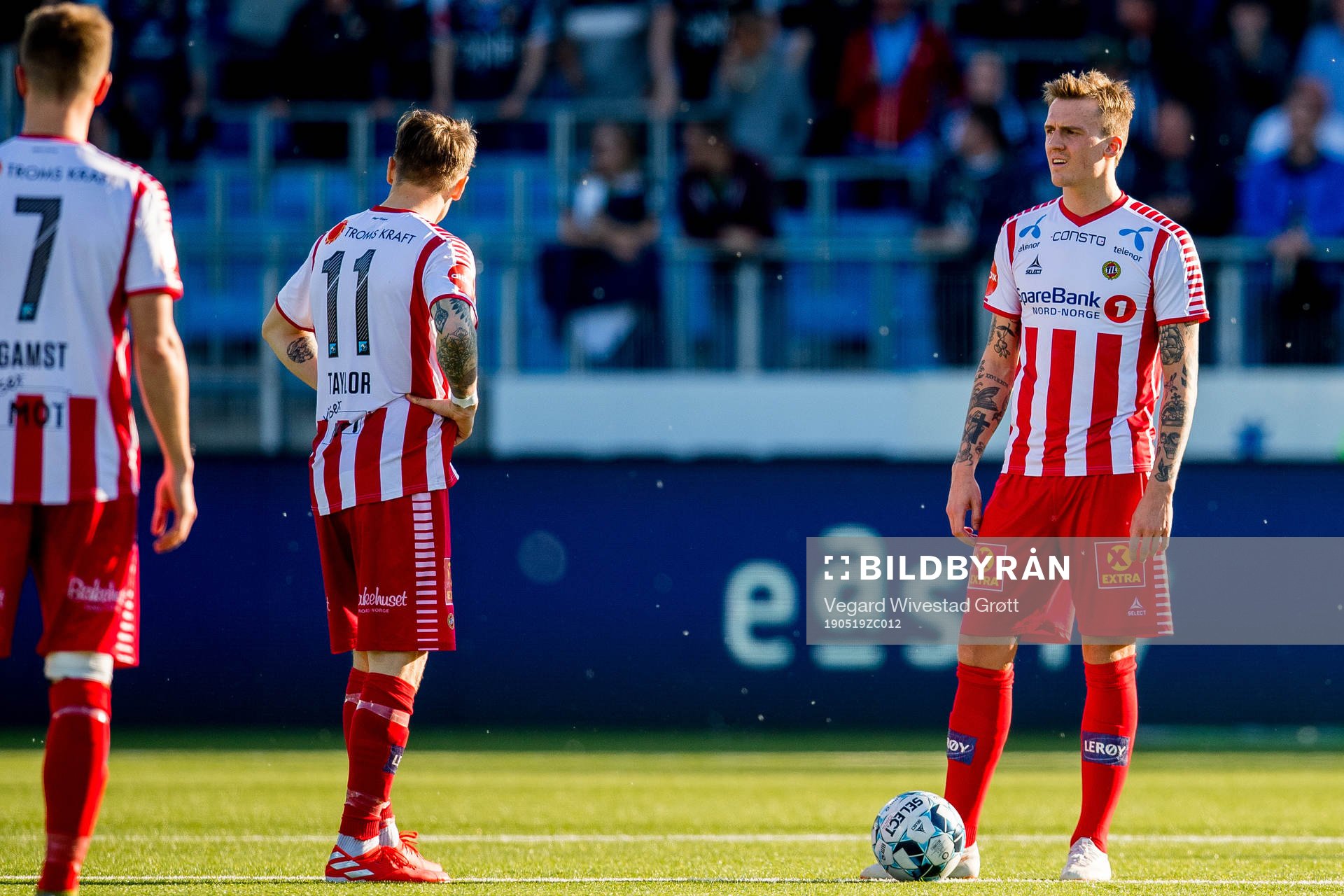 Robert Taylor and Runar Espejord of Tromsø look dejeceted