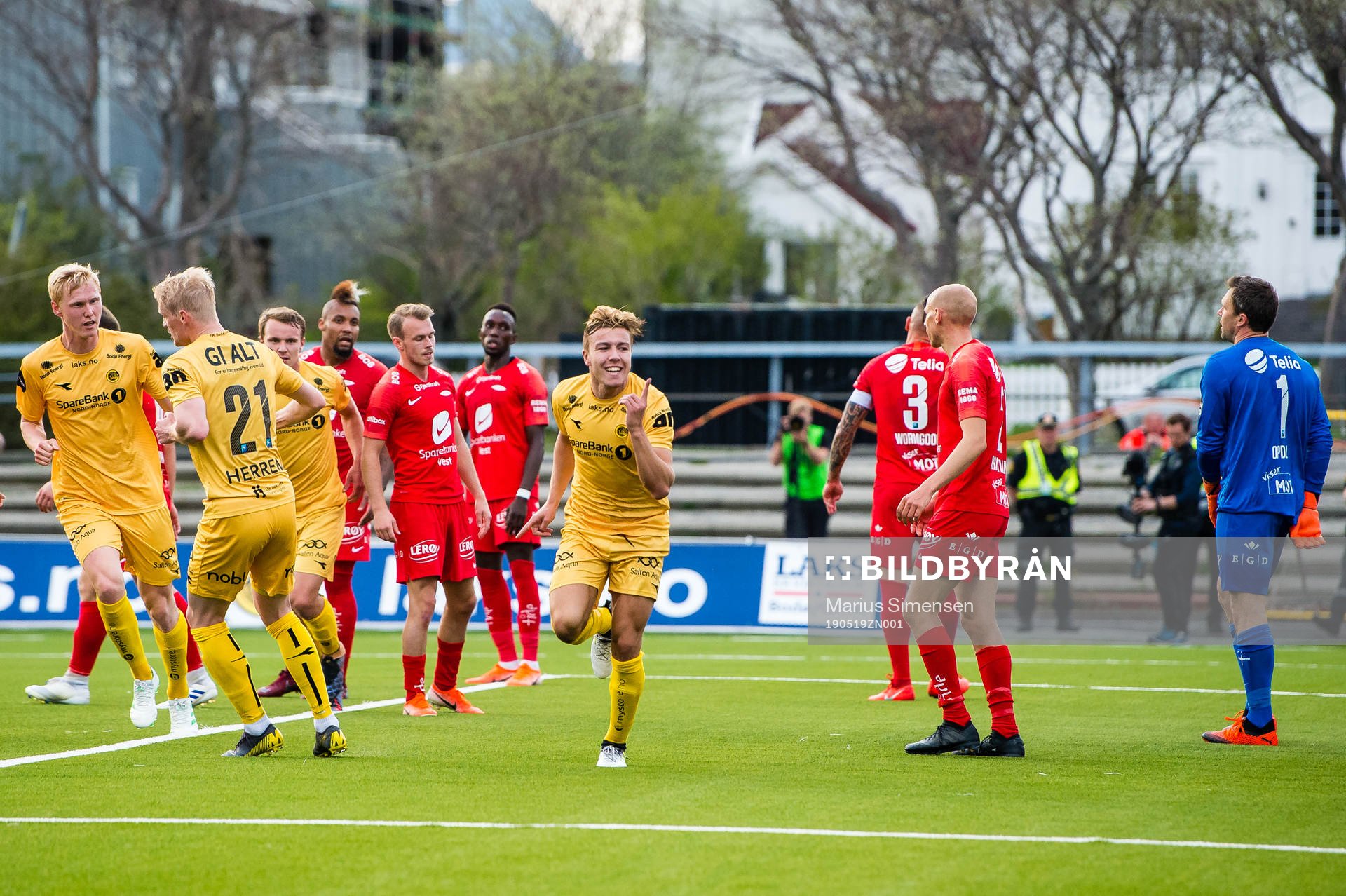 Fredrik André Bjørkan of Bodø/Glimt celebrates