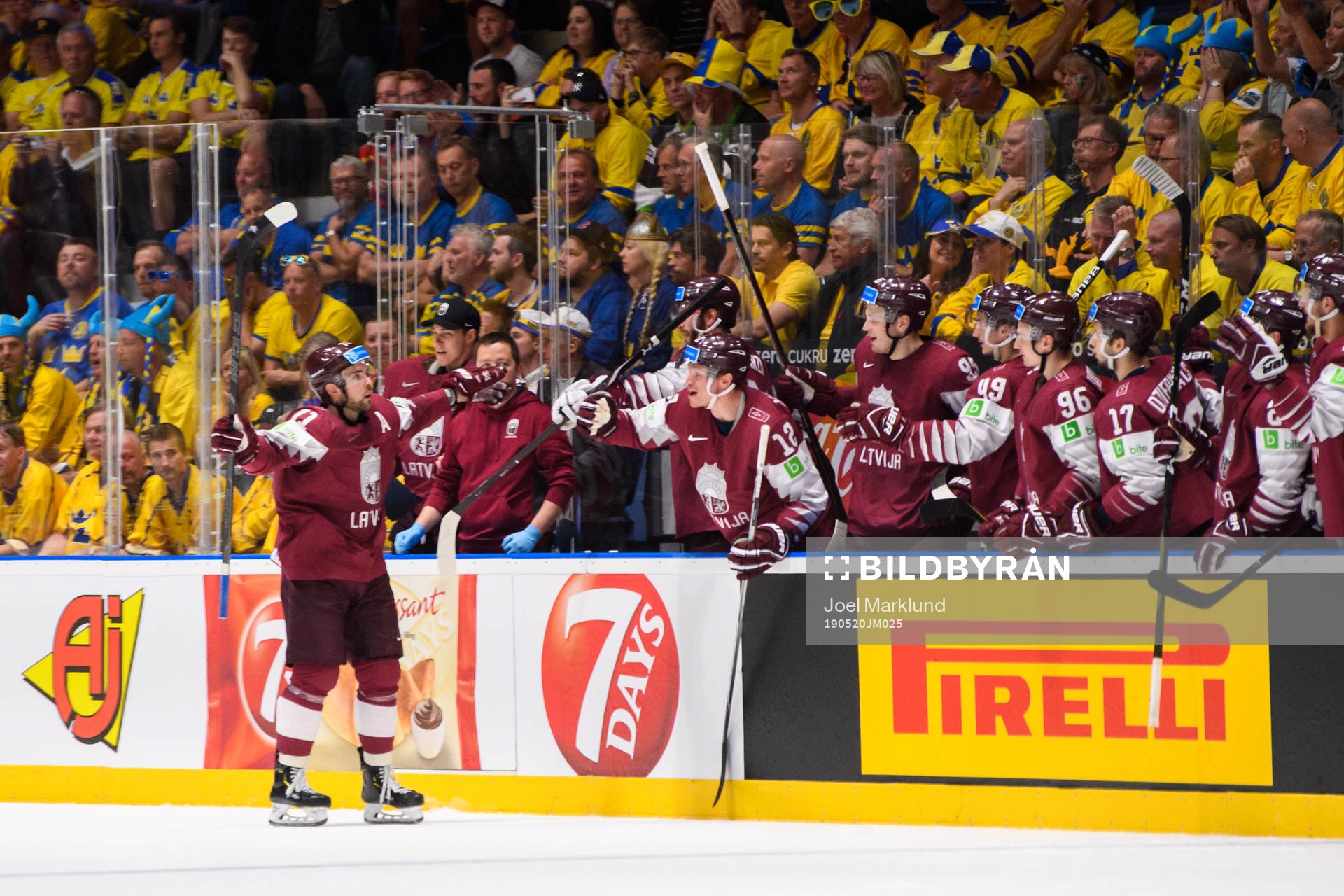 Roberts Bukarts of Latvia celebrates