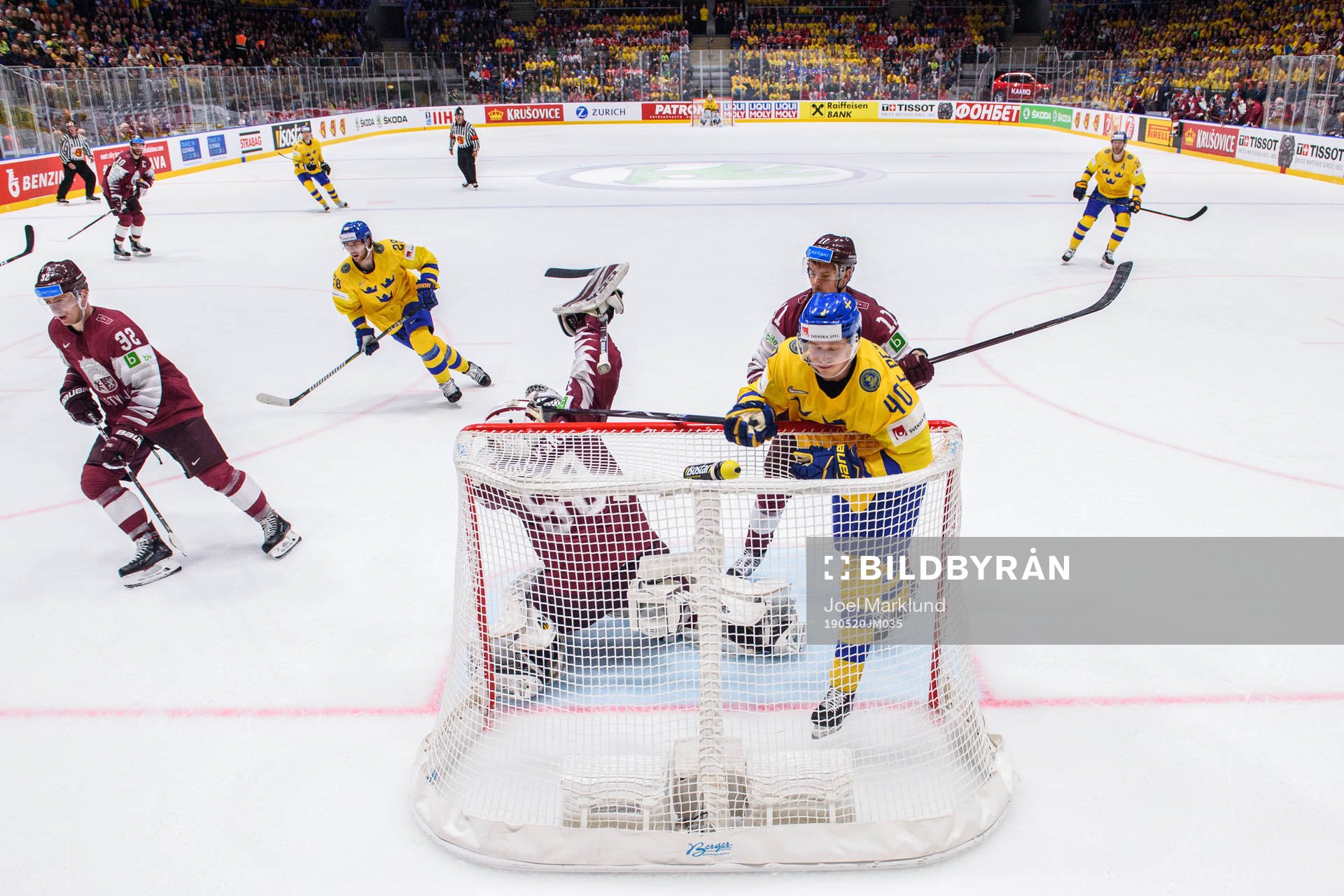Elias Pettersson of Sweden and Kristaps Sotnieks of Latvia