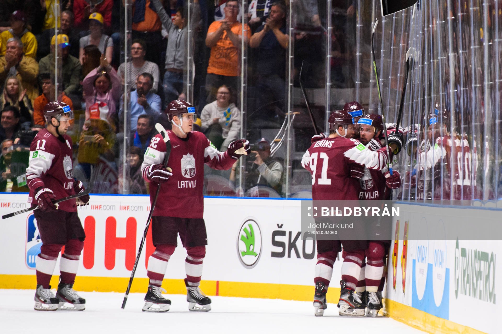 The players of Latvia celebrates