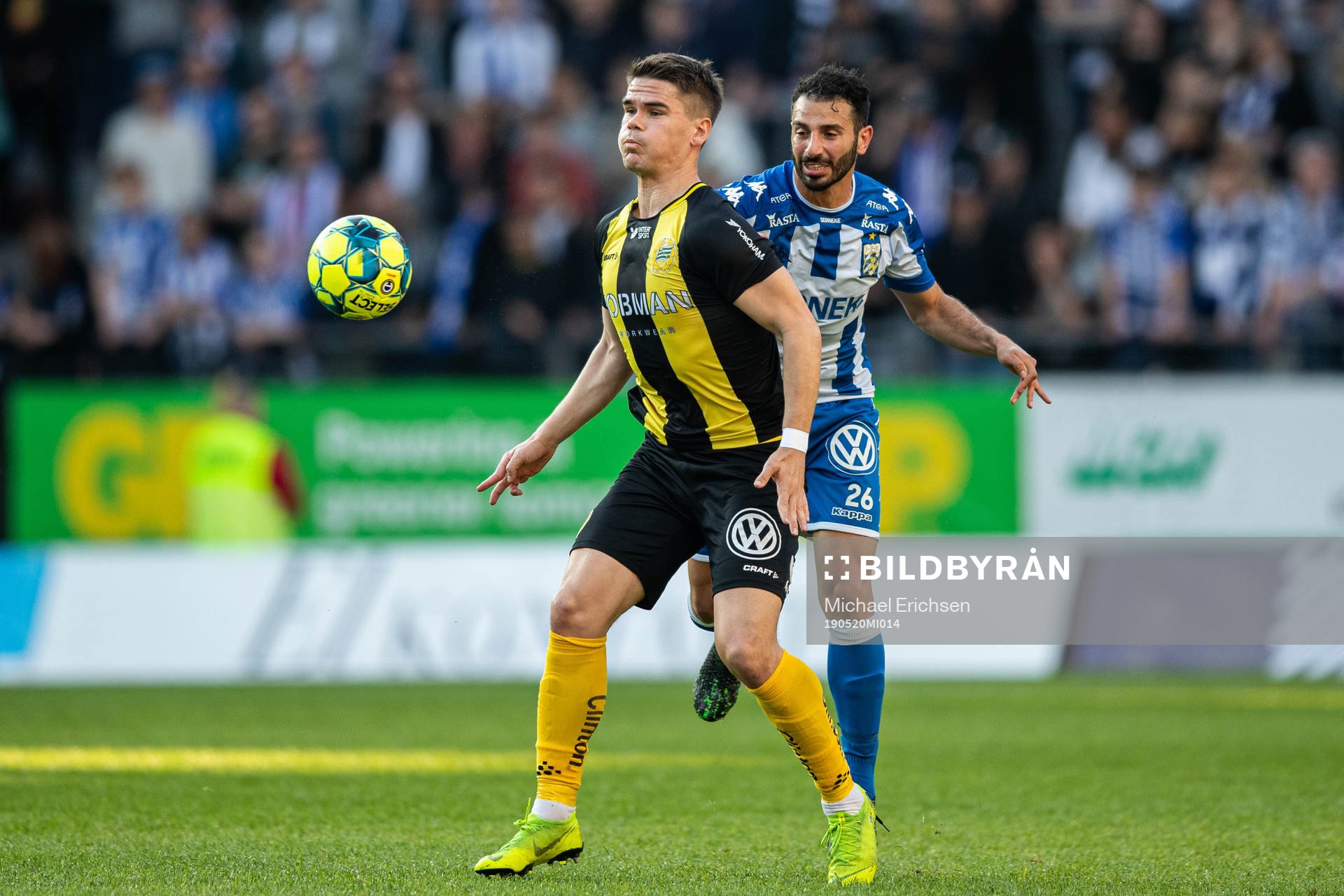 Hammarbys Vidar Örn Kjartansson och IFK Göteborgs André
