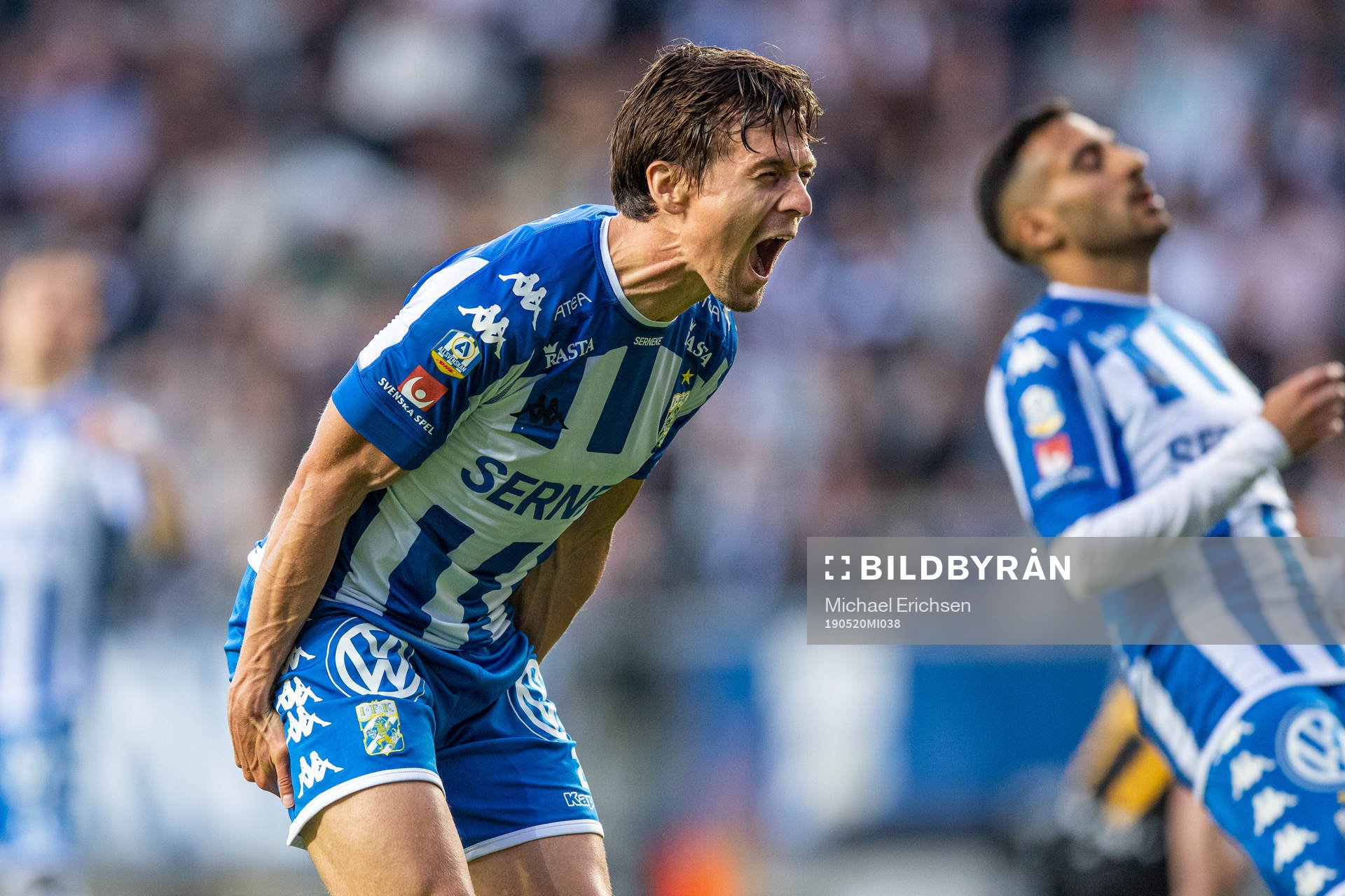 IFK Göteborgs Lasse Vibe reagerar