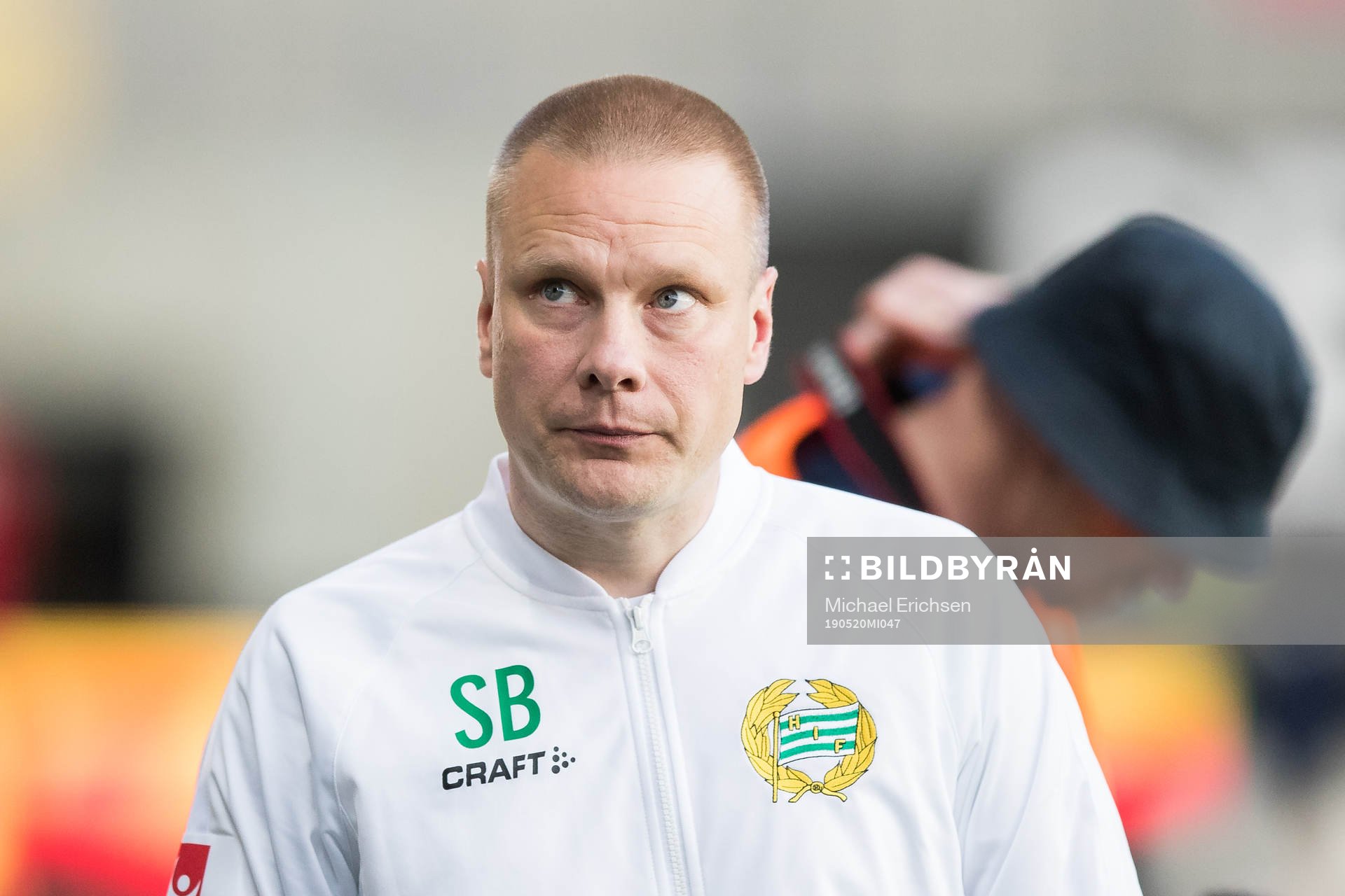 Hammarbys tränare Stefan Billborn  fotbollsmatchen i allsvenskan mellan IFK Göteborg och Hammarby den 20 maj 2019 i Göteborg.
