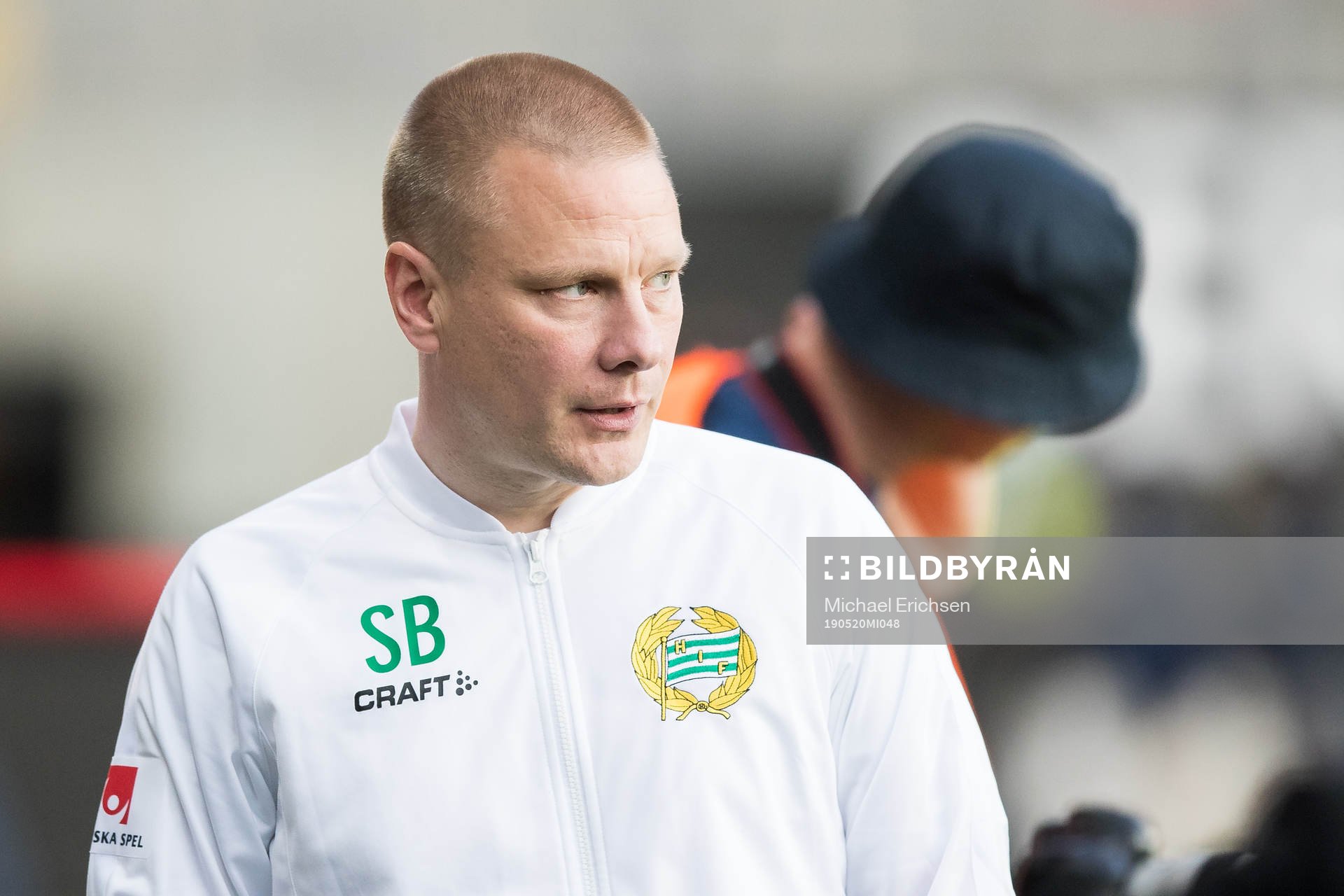 Hammarbys tränare Stefan Billborn  fotbollsmatchen i allsvenskan mellan IFK Göteborg och Hammarby den 20 maj 2019 i Göteborg.