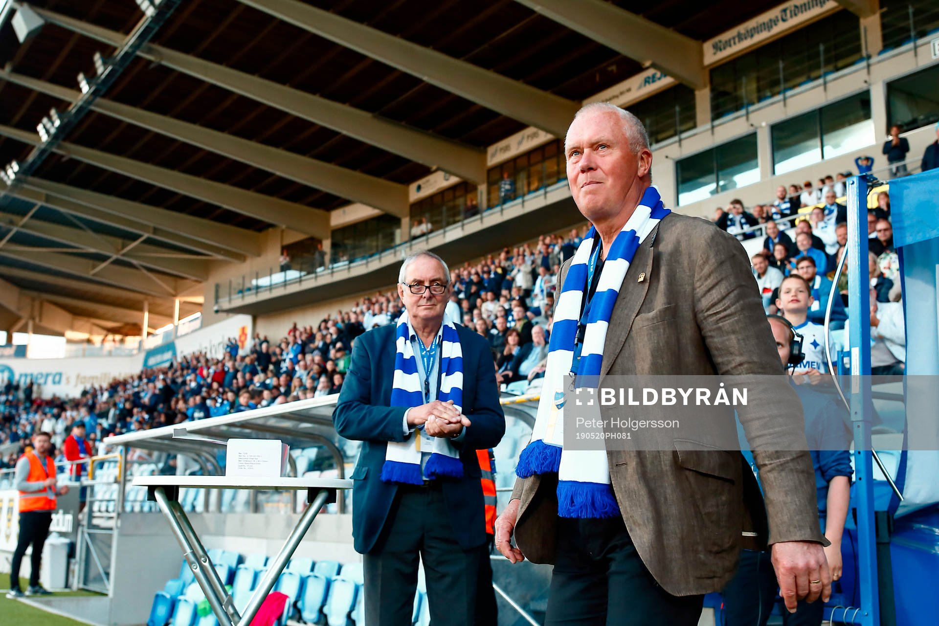 IFK Norrköpings målvakt Jan-Åke Jonsson firades för över 200 allsvenska matcher under fotbollsmatchen i Allsvenskan mellan IFK Norrköping och GIF Sundsvall den 20 maj 2019 i Norrköping.