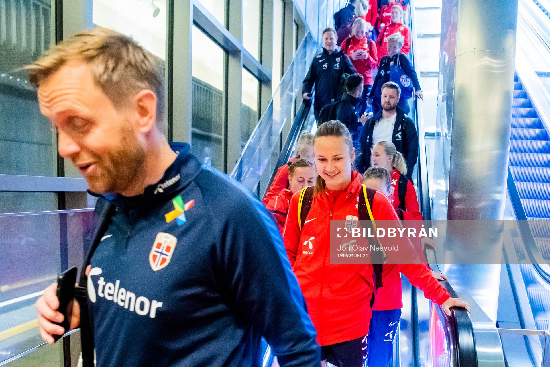 Martin Sjögren, head coach of Norway, and Caroline Graham