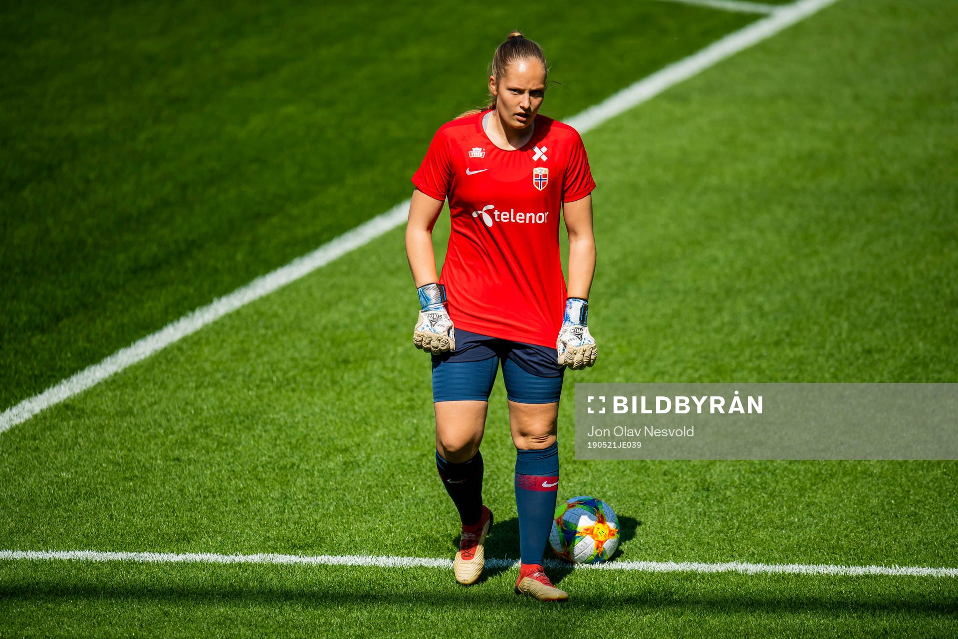 Goalkeeper Aurora Mikalsen of Norway