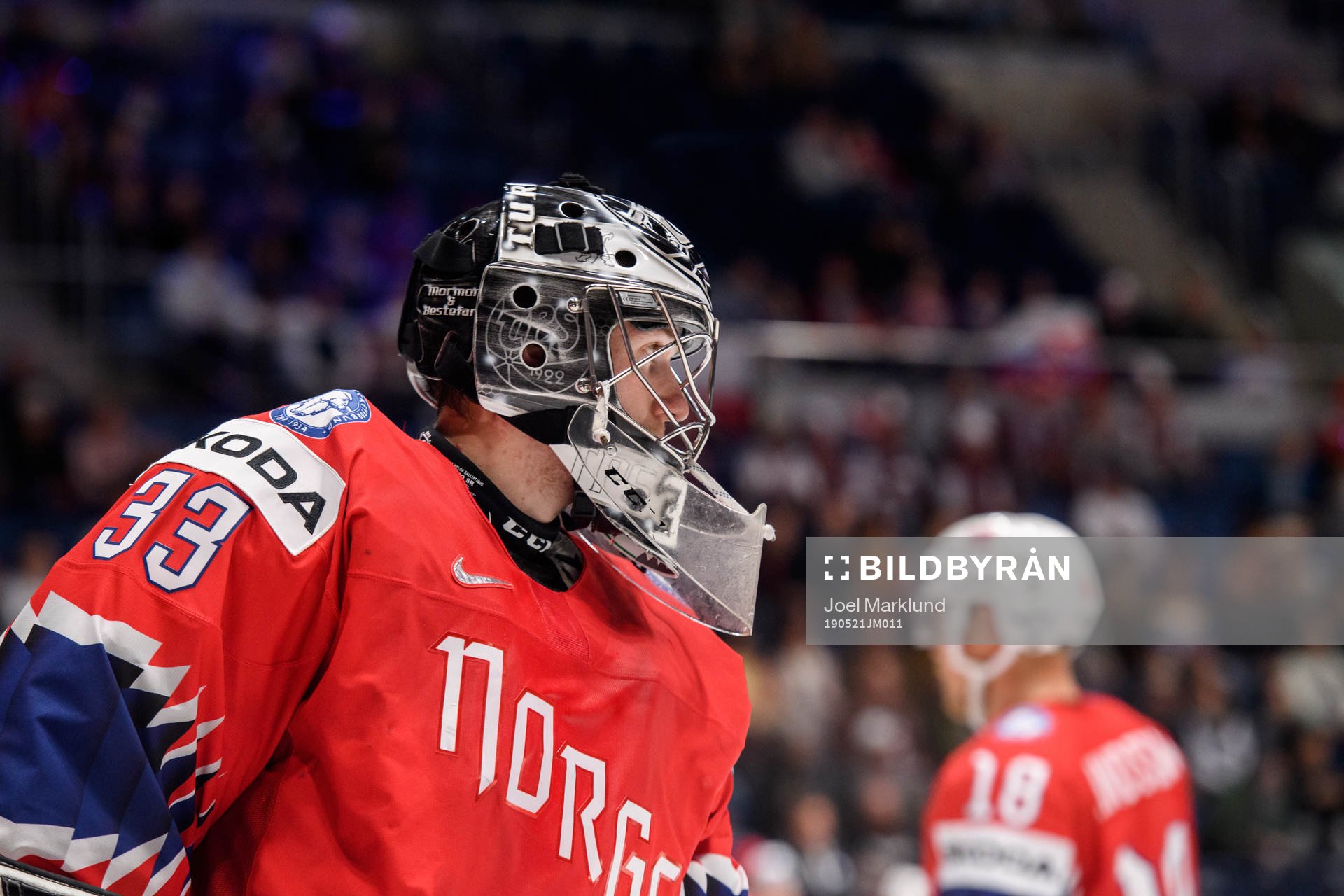 Goaltender Henrik Haukeland of Norway