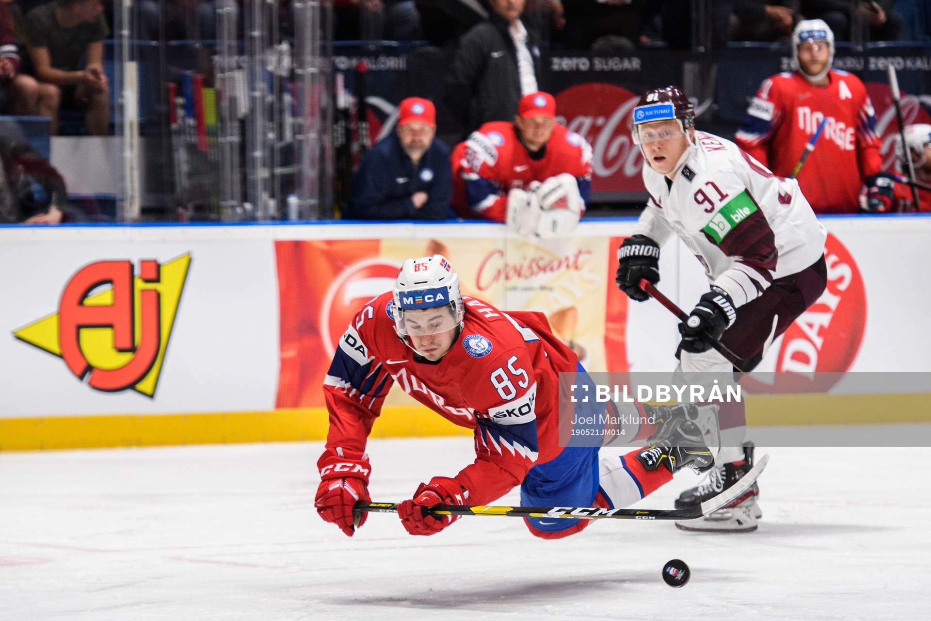 Michael Haga of Norway and Ronalds Kenins of Latvia