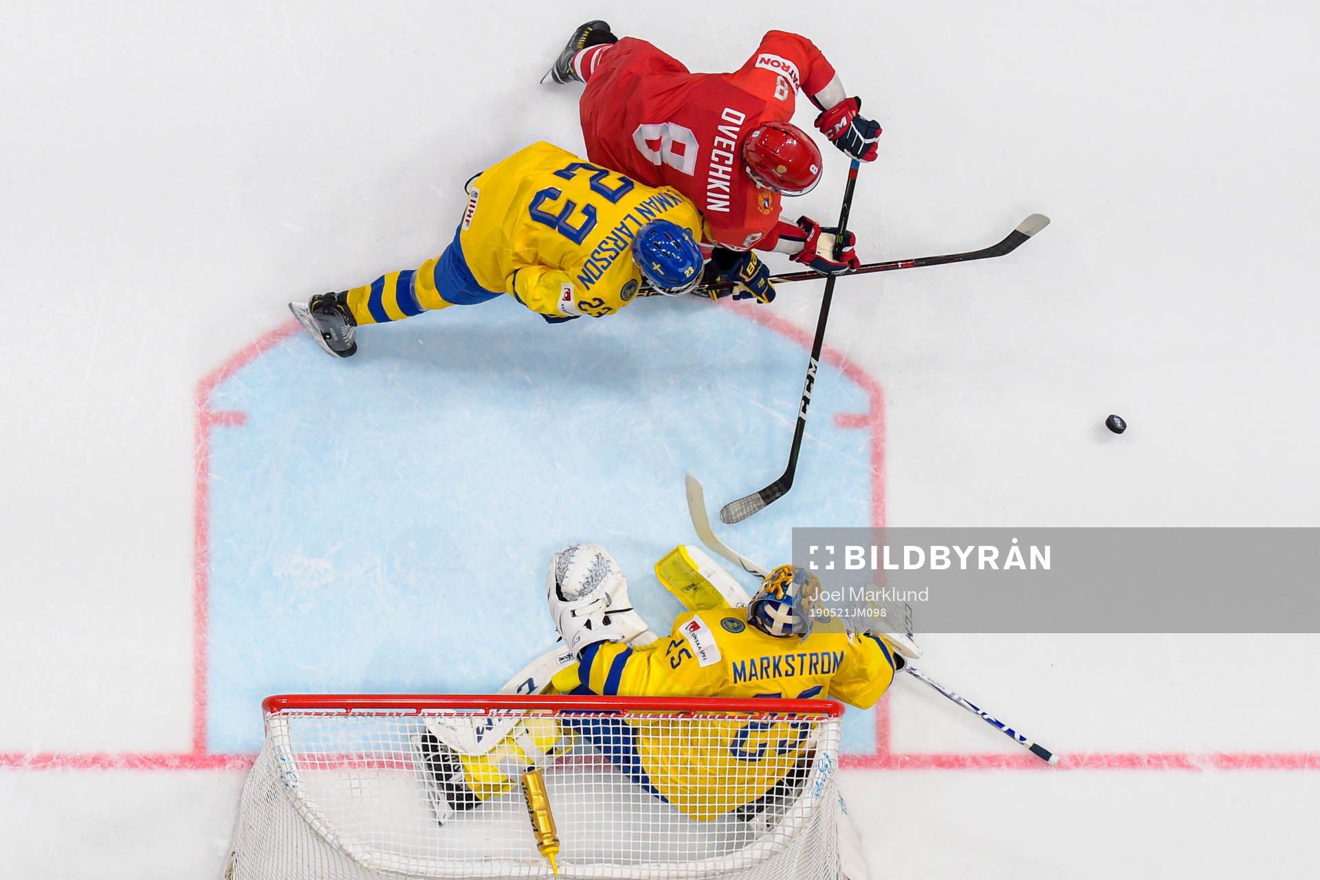 Alexander Ovechkin of Russia against Oliver Ekman Larsson