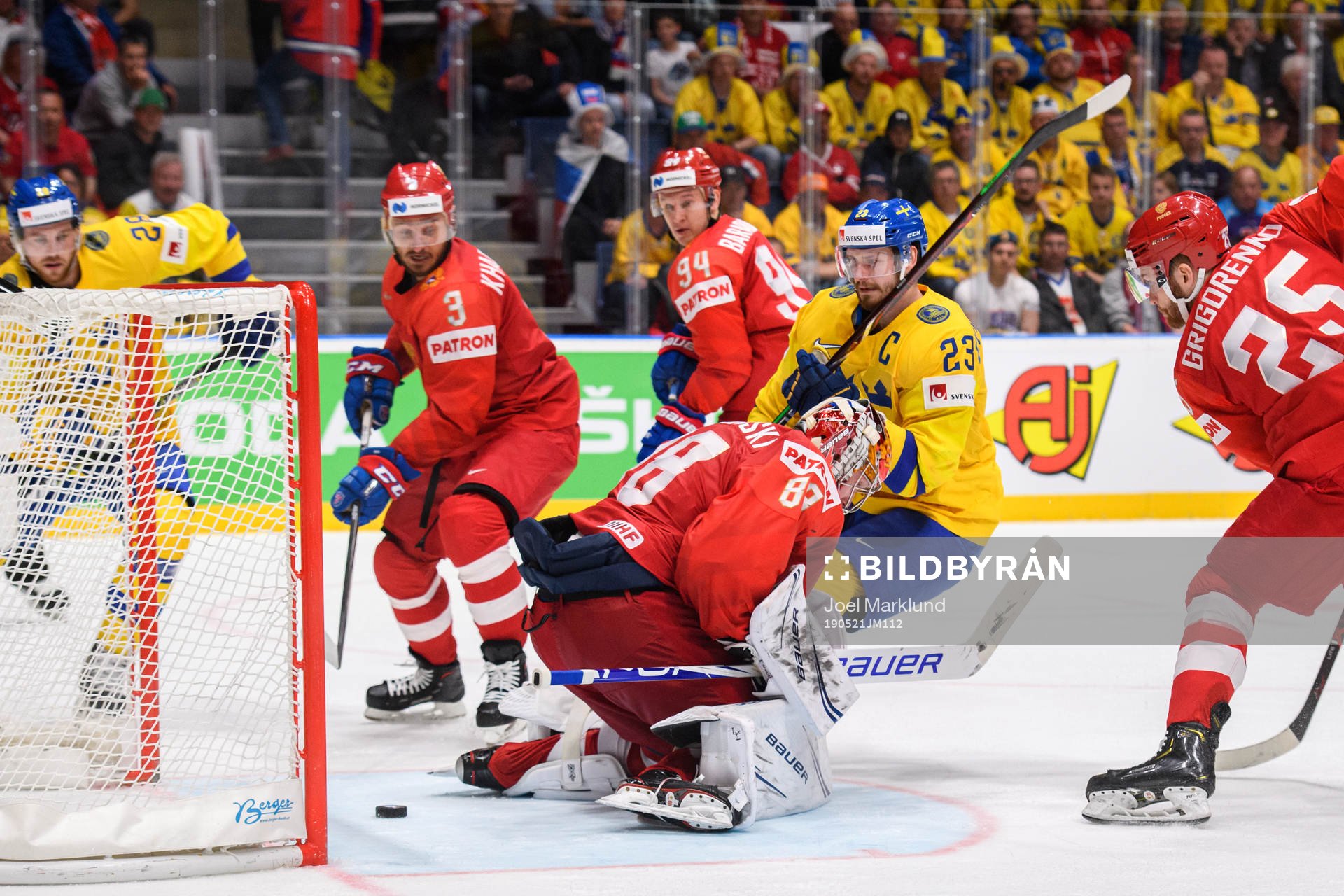Oliver Ekman Larsson of Sweden scores the 3-7 goal against