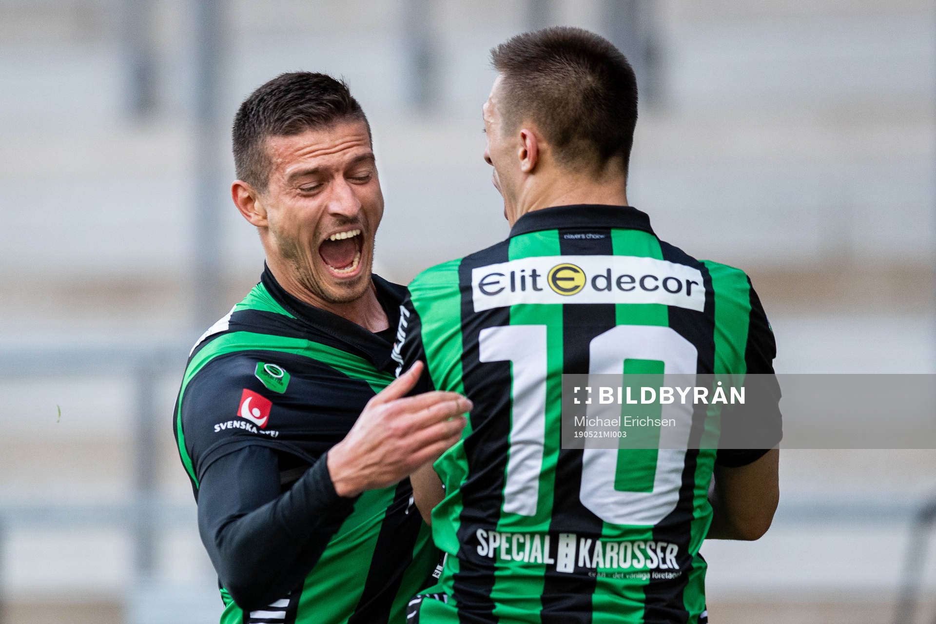 GAIS Nikola Asceric jublar med Leonard Pllana