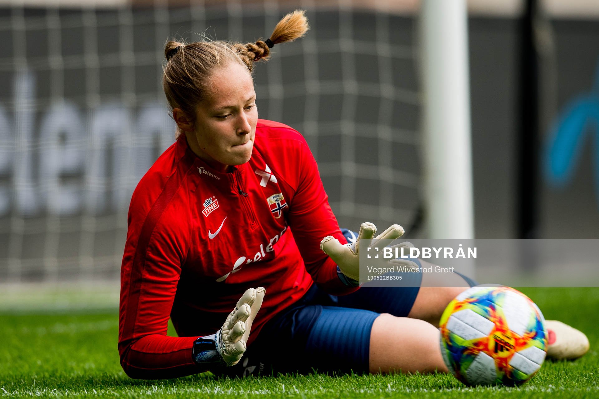 Goalkeeper Aurora Mikalsen of Norway