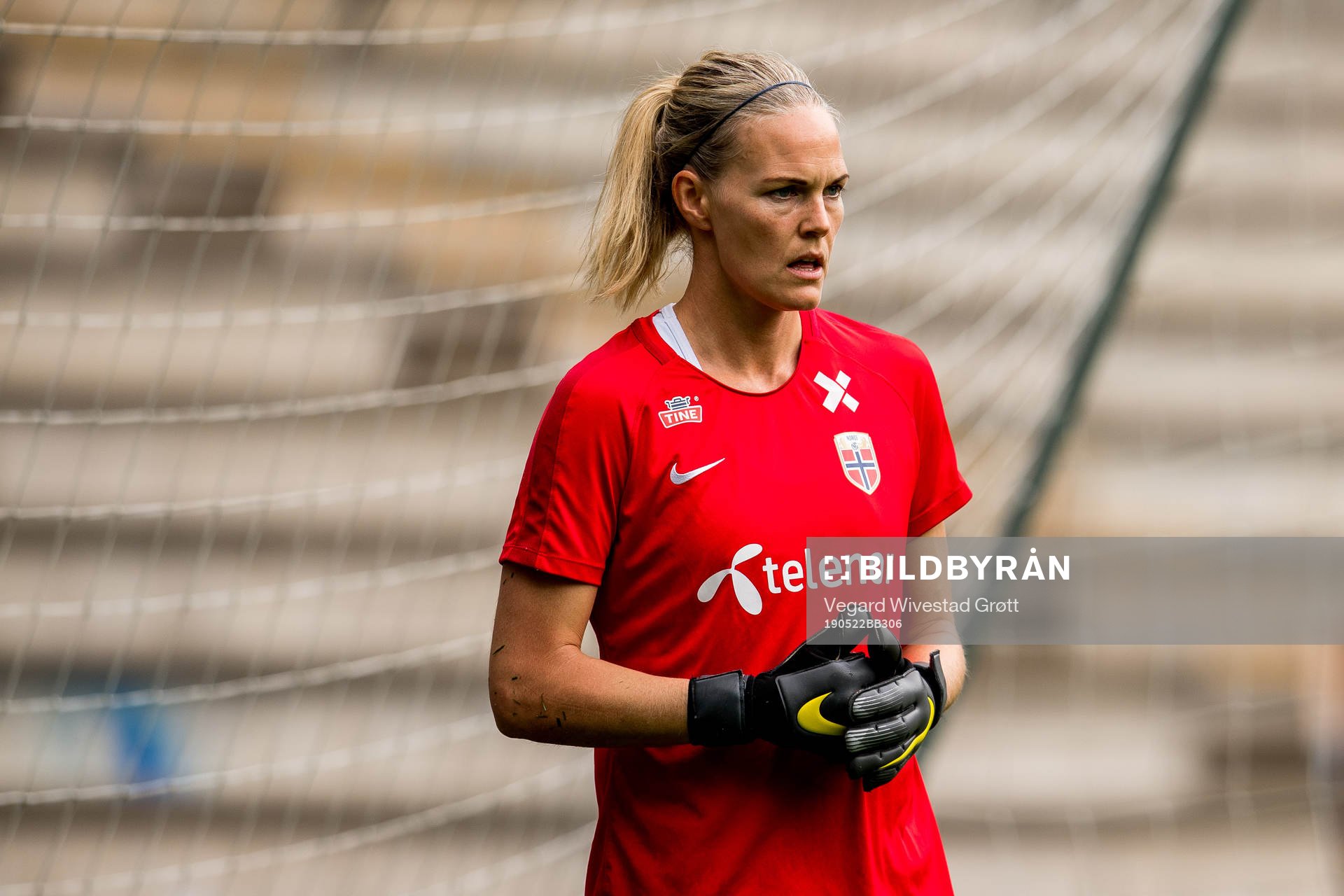 Goalkeeper Ingrid Hjelmseth of Norway