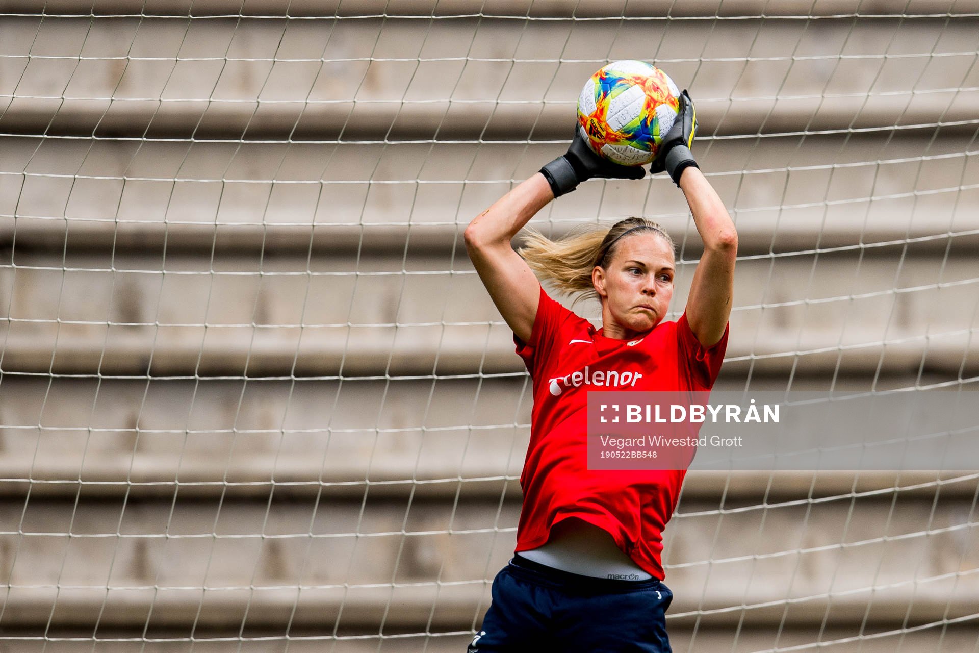 Goalkeeper Ingrid Hjelmseth of Norway