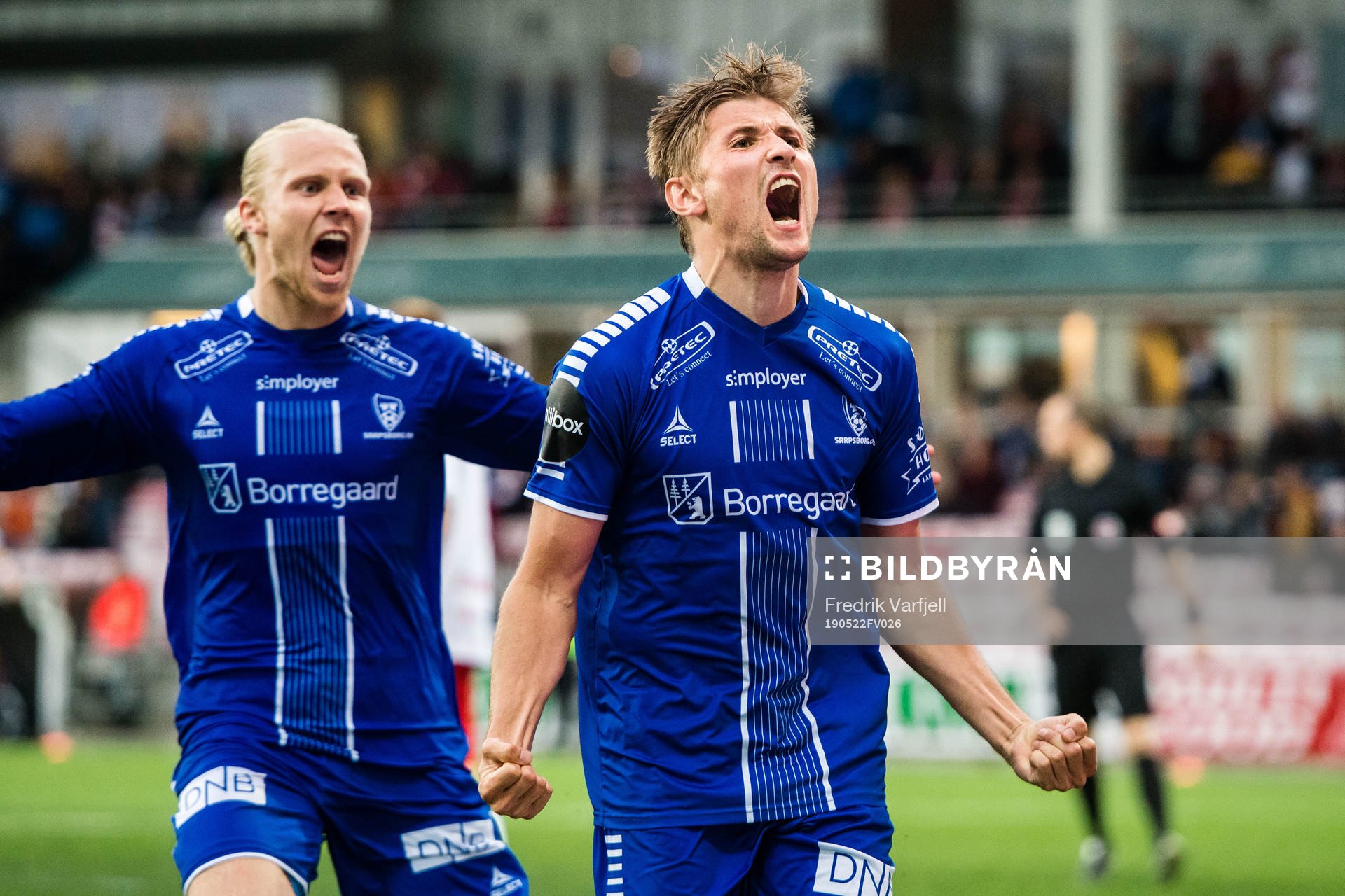 Steffen Lie Skålevik of Sarpsborg 08 celebrates