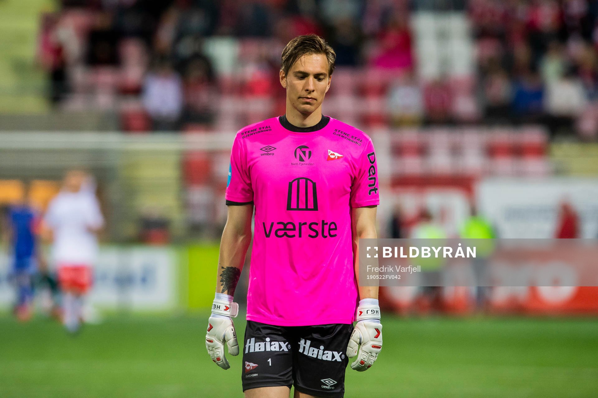 Goalkeeper Håvar Grøntvedt Jensen looks dejected