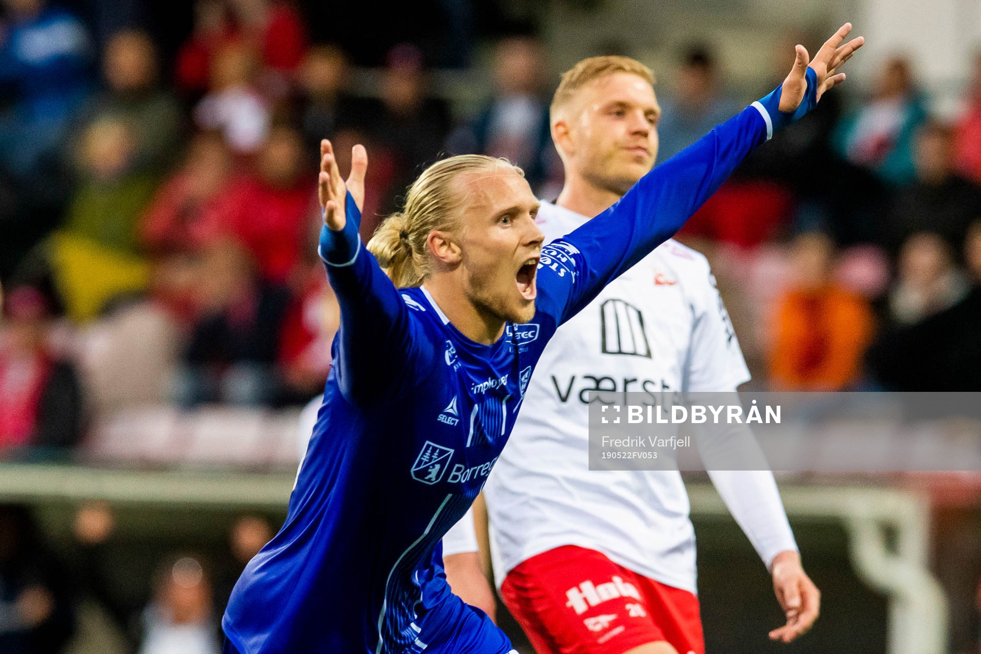 Lars-Jørgen Salvesen of Sarpsborg 08 celebrates