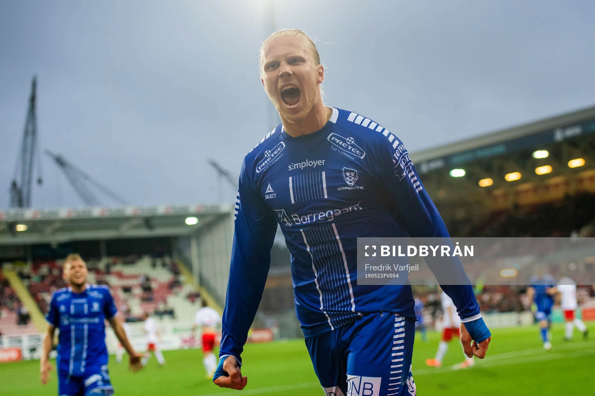 Lars-Jørgen Salvesen of Sarpsborg 08 celebrates