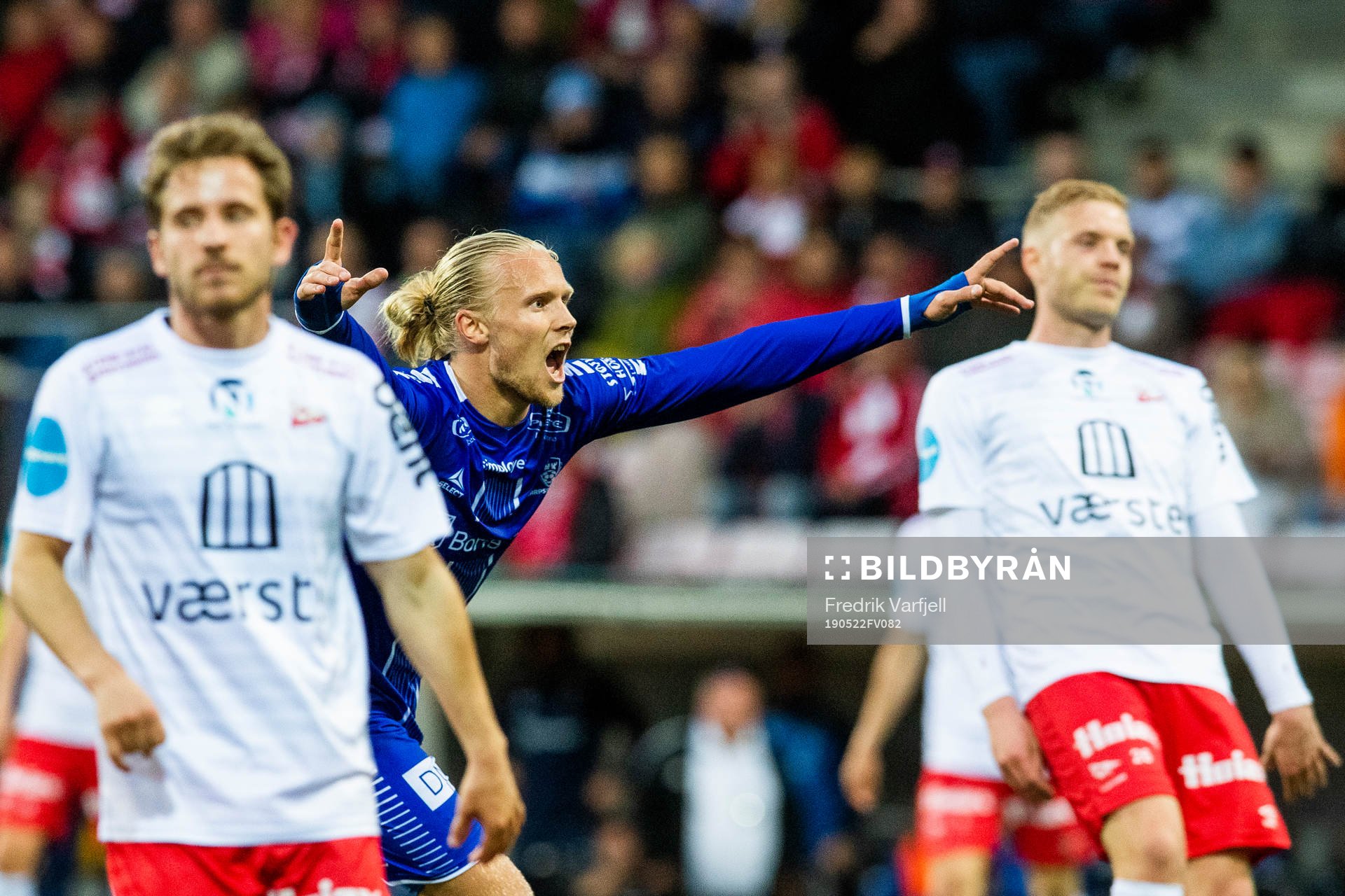 Lars-Jørgen Salvesen of Sarpsborg 08 celebrates