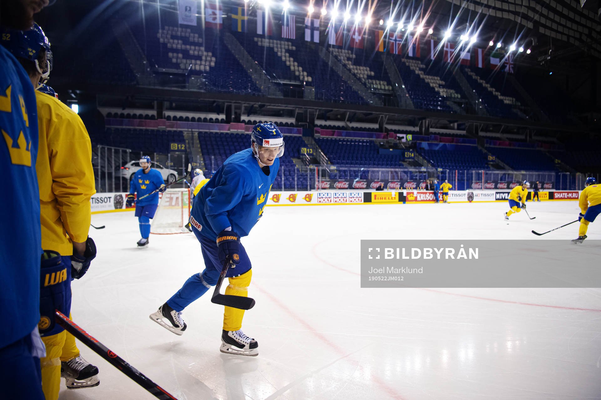 John Klingberg of team Sweden at a practice session