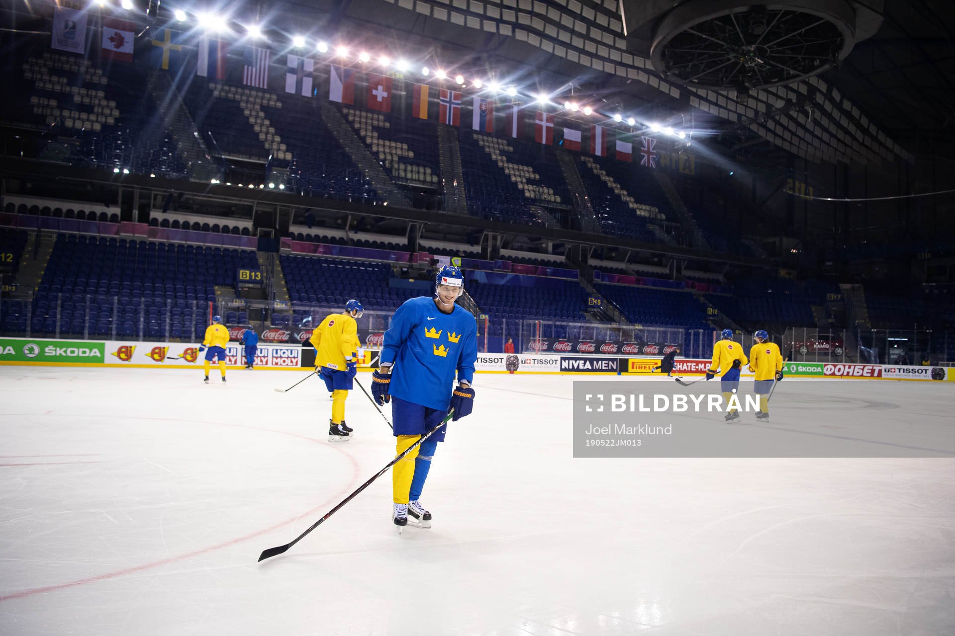 John Klingberg of team Sweden at a practice session