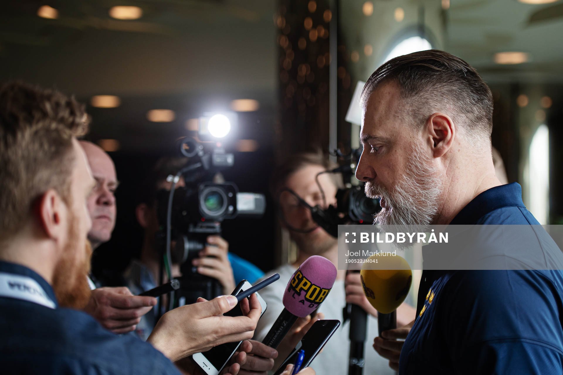 Head coach Rikard Grönborg of team Sweden at a press event